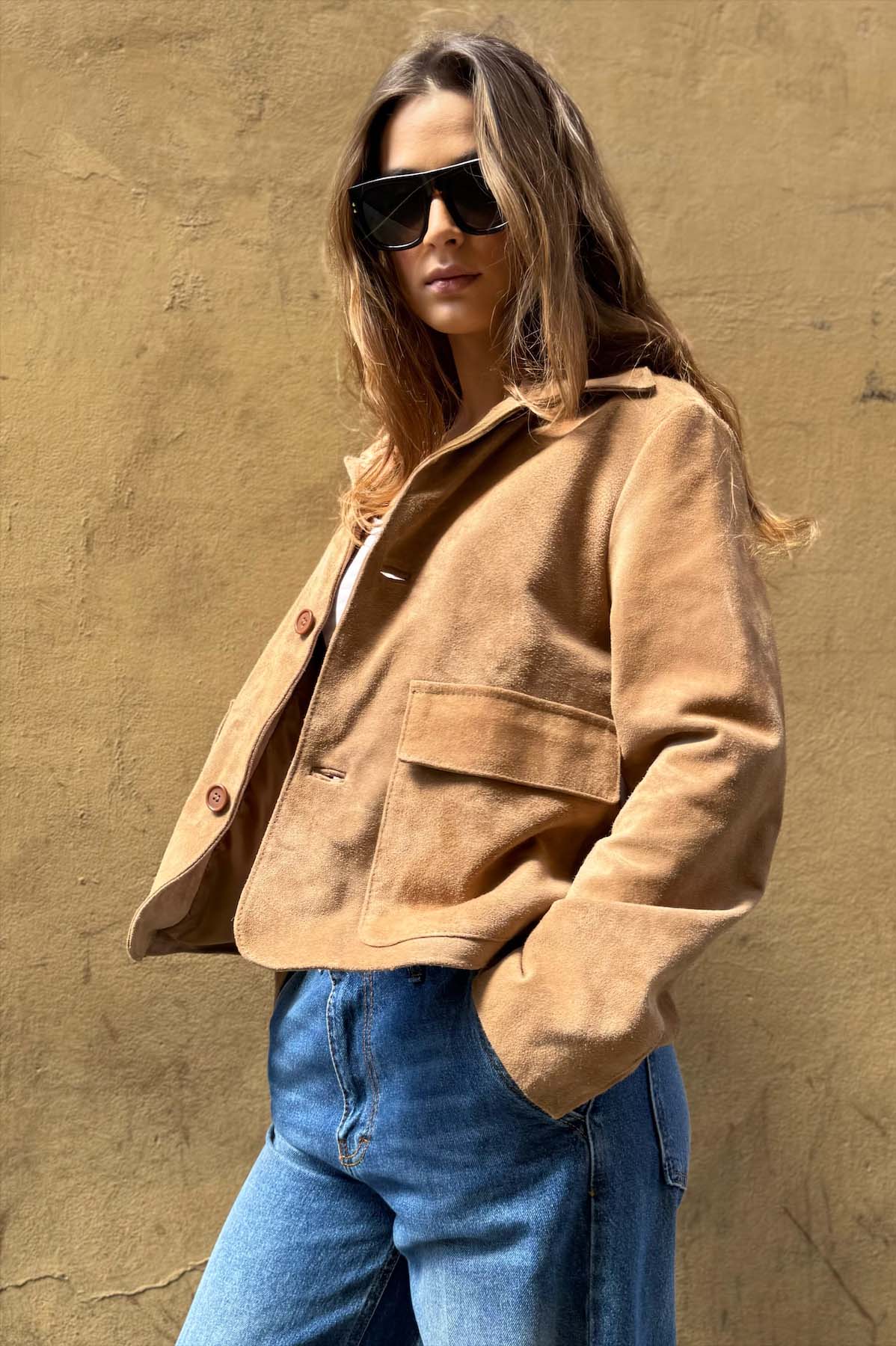 Giacca Corta Camoscio