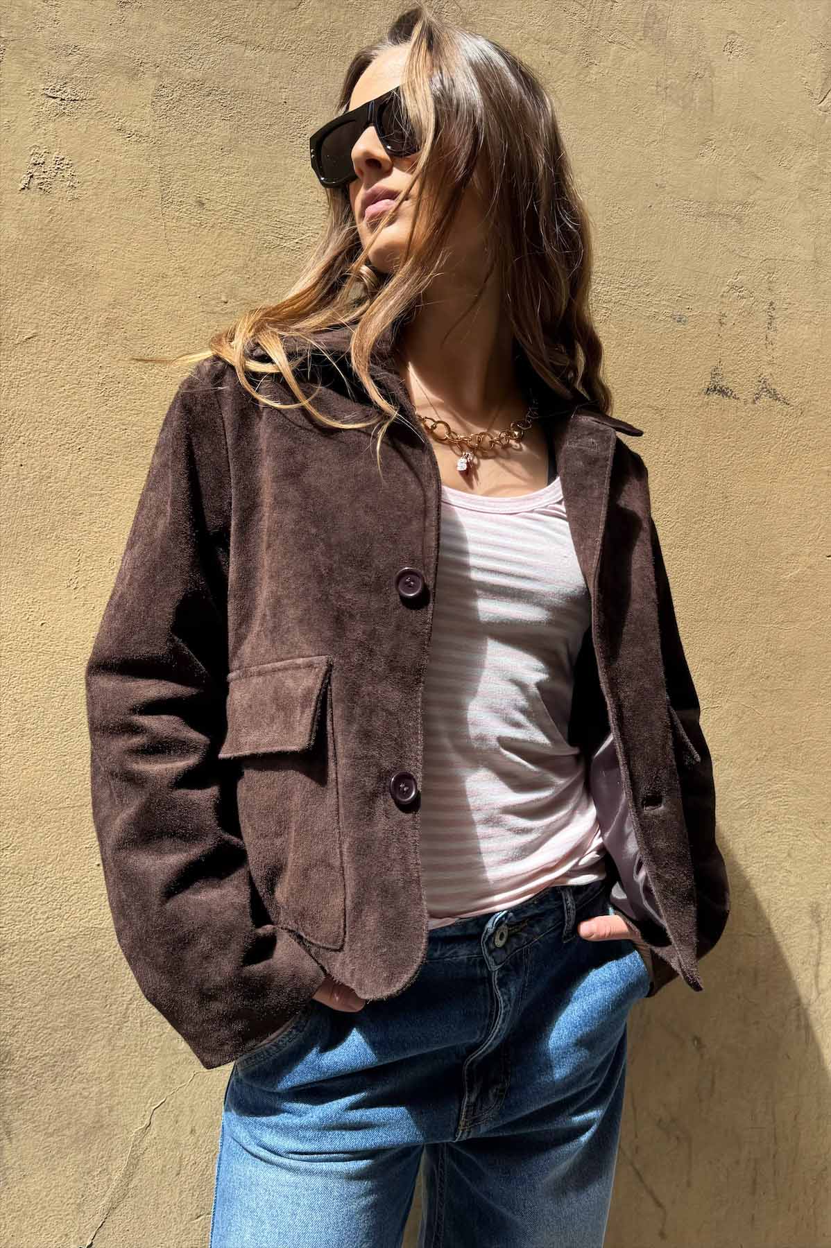 Giacca Corta Camoscio