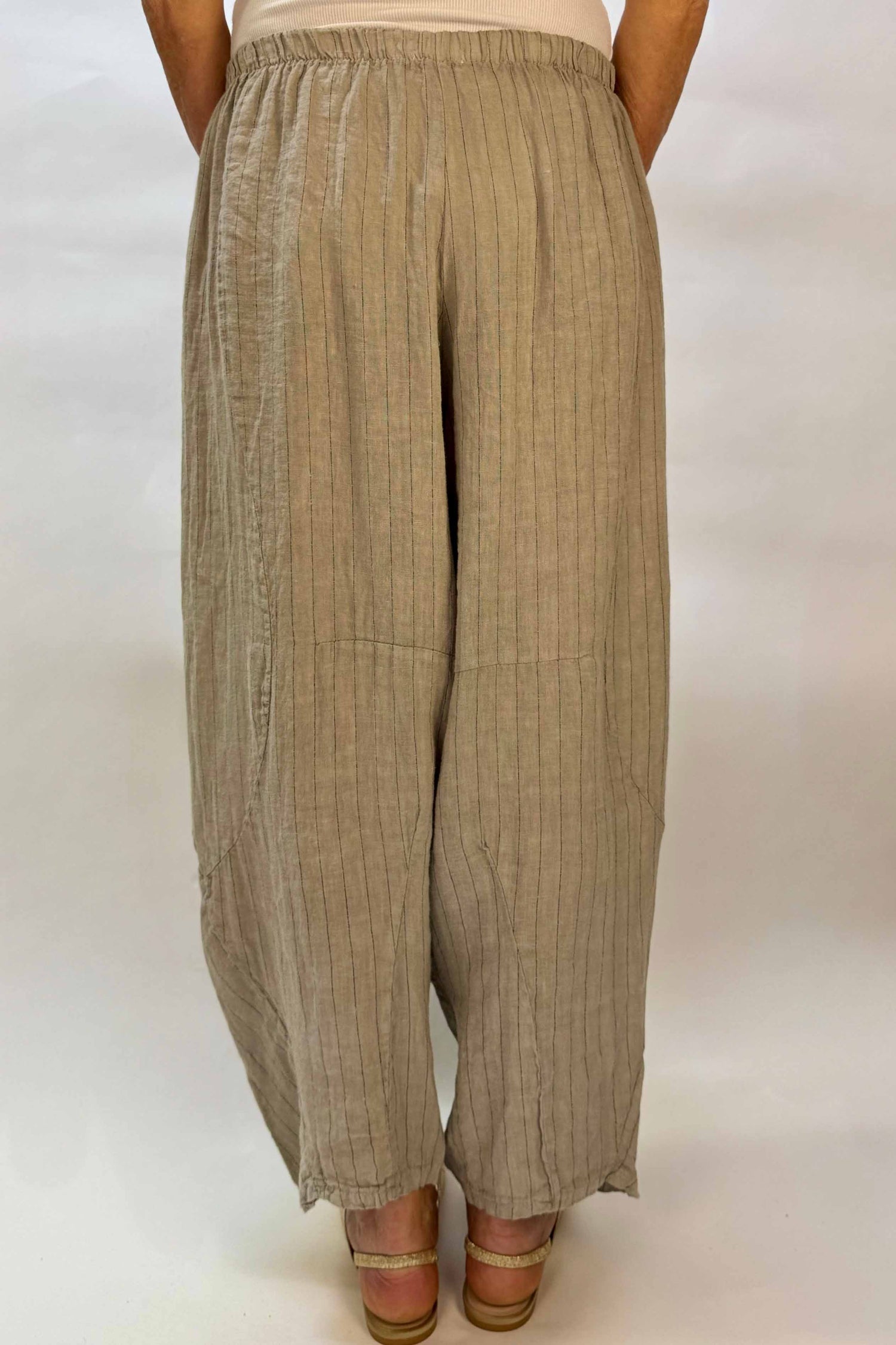Pantalone Gessato Gaucho Lino