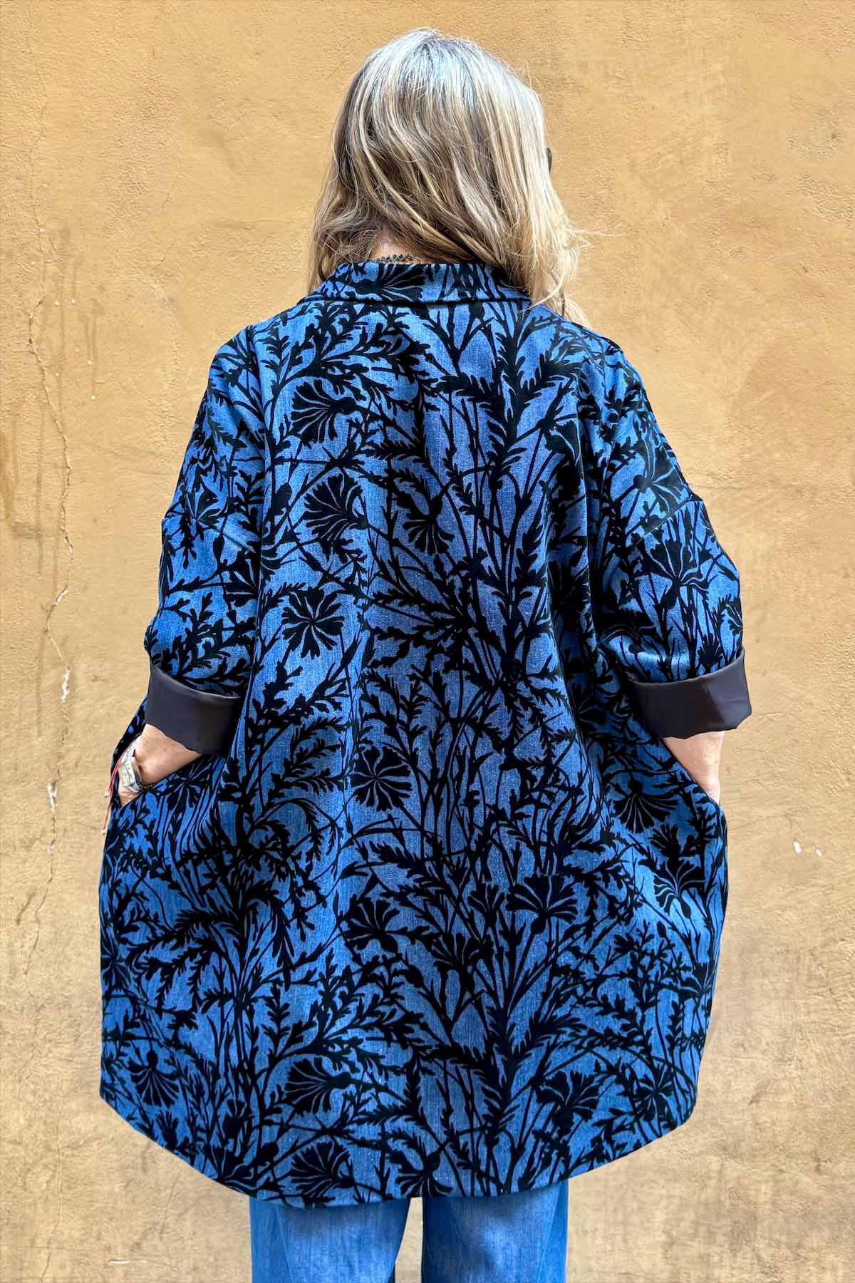 Giacca Kimono Denim Devoré