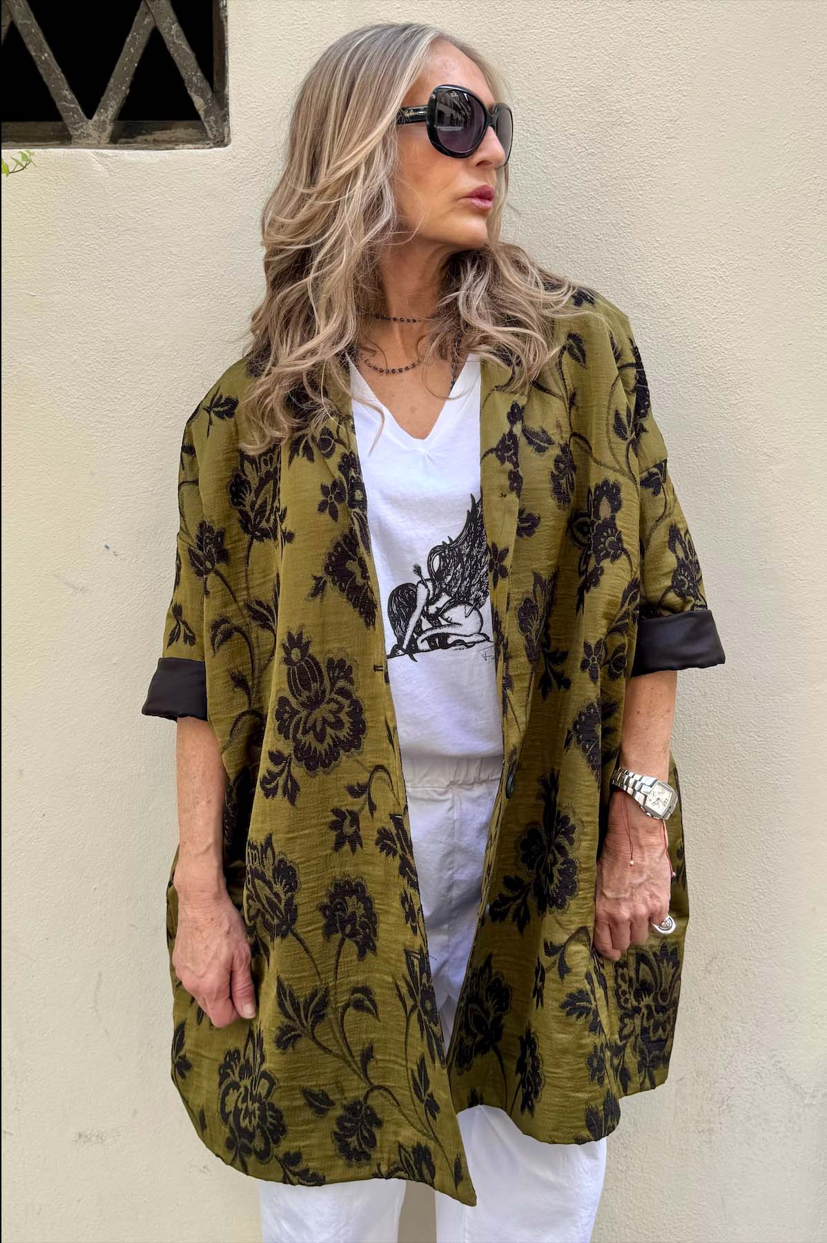 Giacca Kimono Damascato