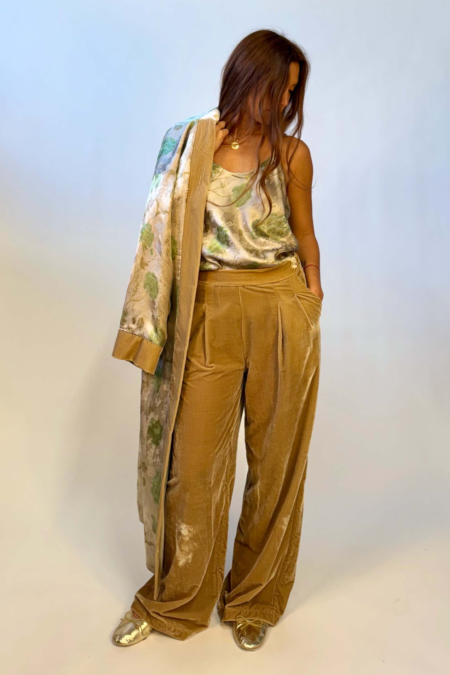 Pantalone Velluto Liscio