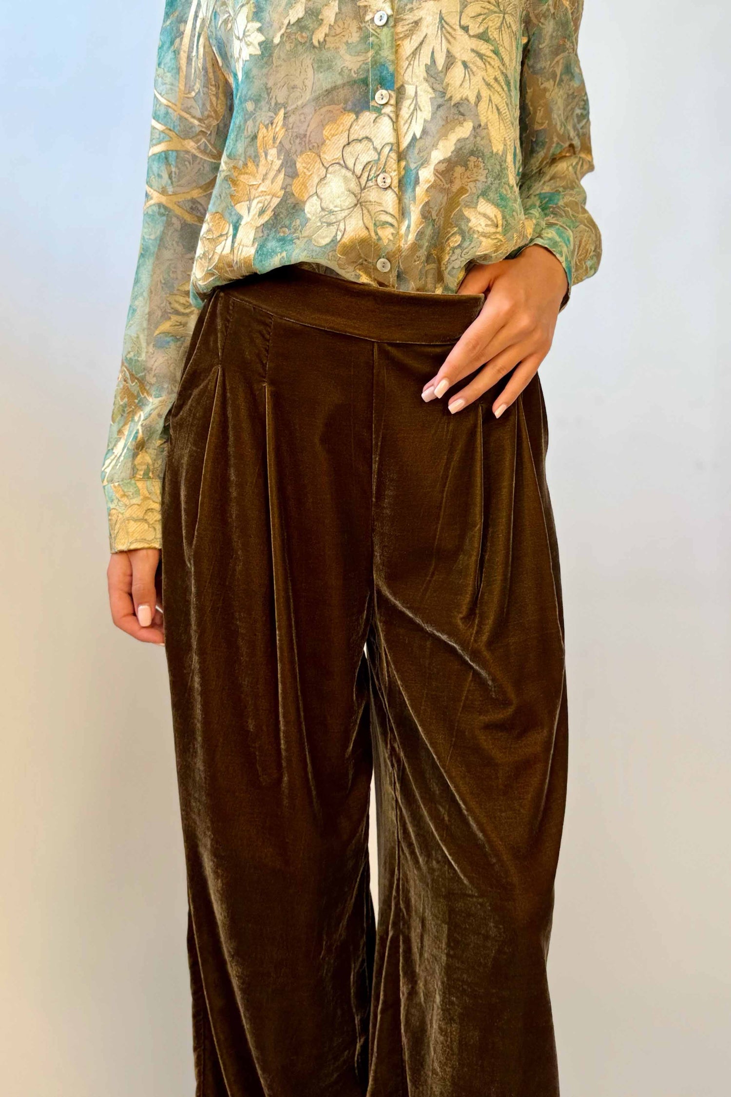 Pantalone Velluto Liscio