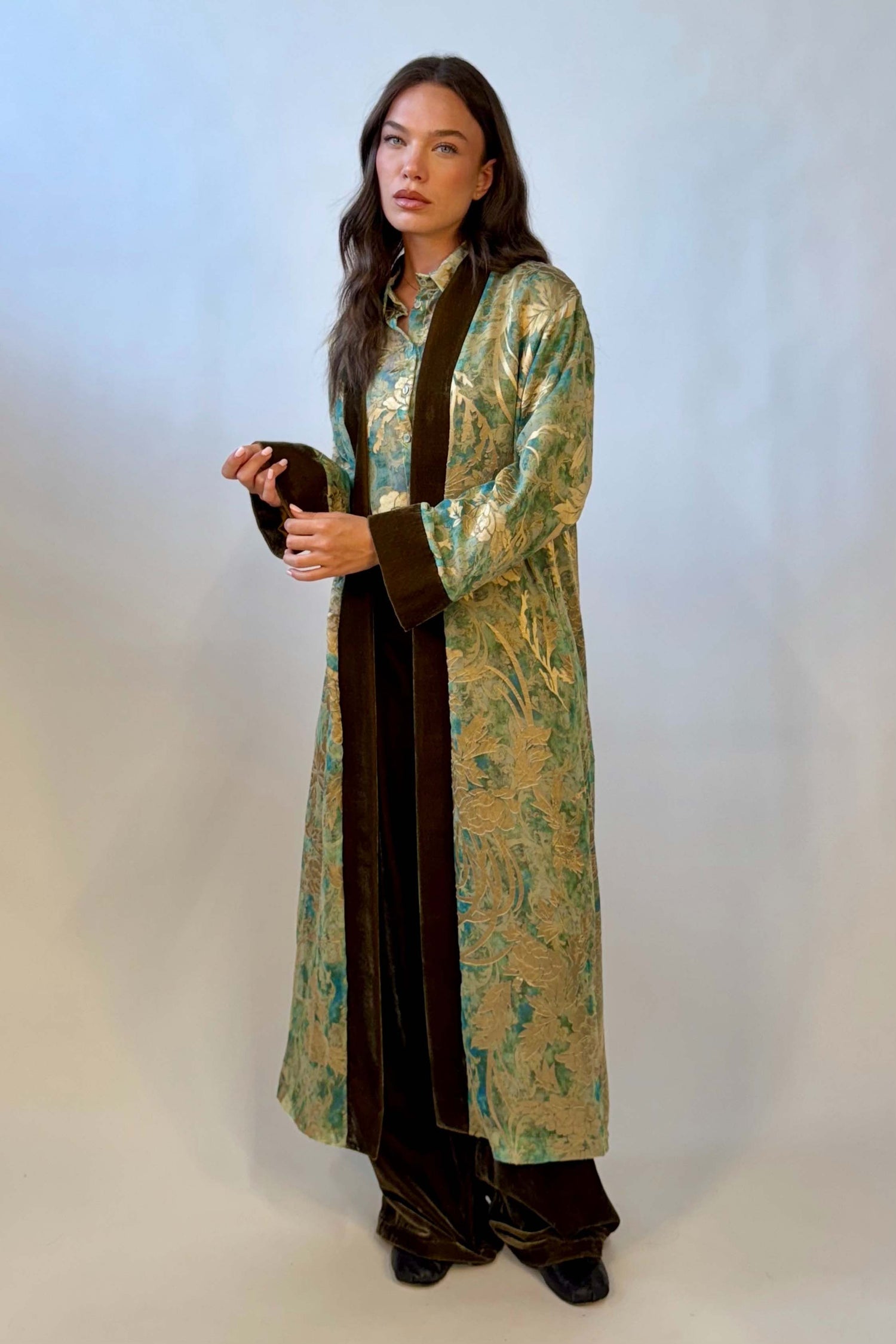 Kimono Extra Lungo Velluto Devoré