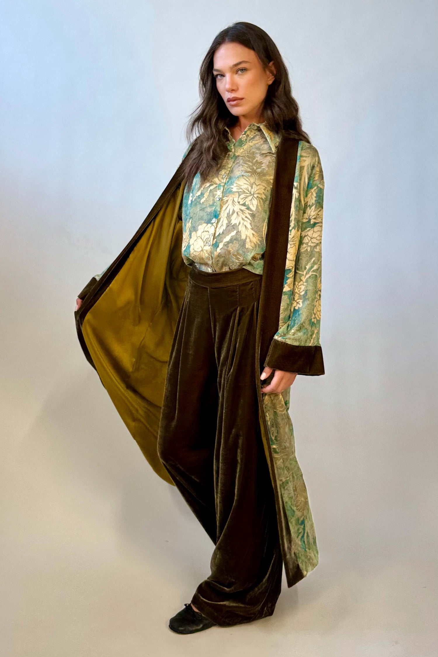 Kimono Extra Lungo Velluto Devoré