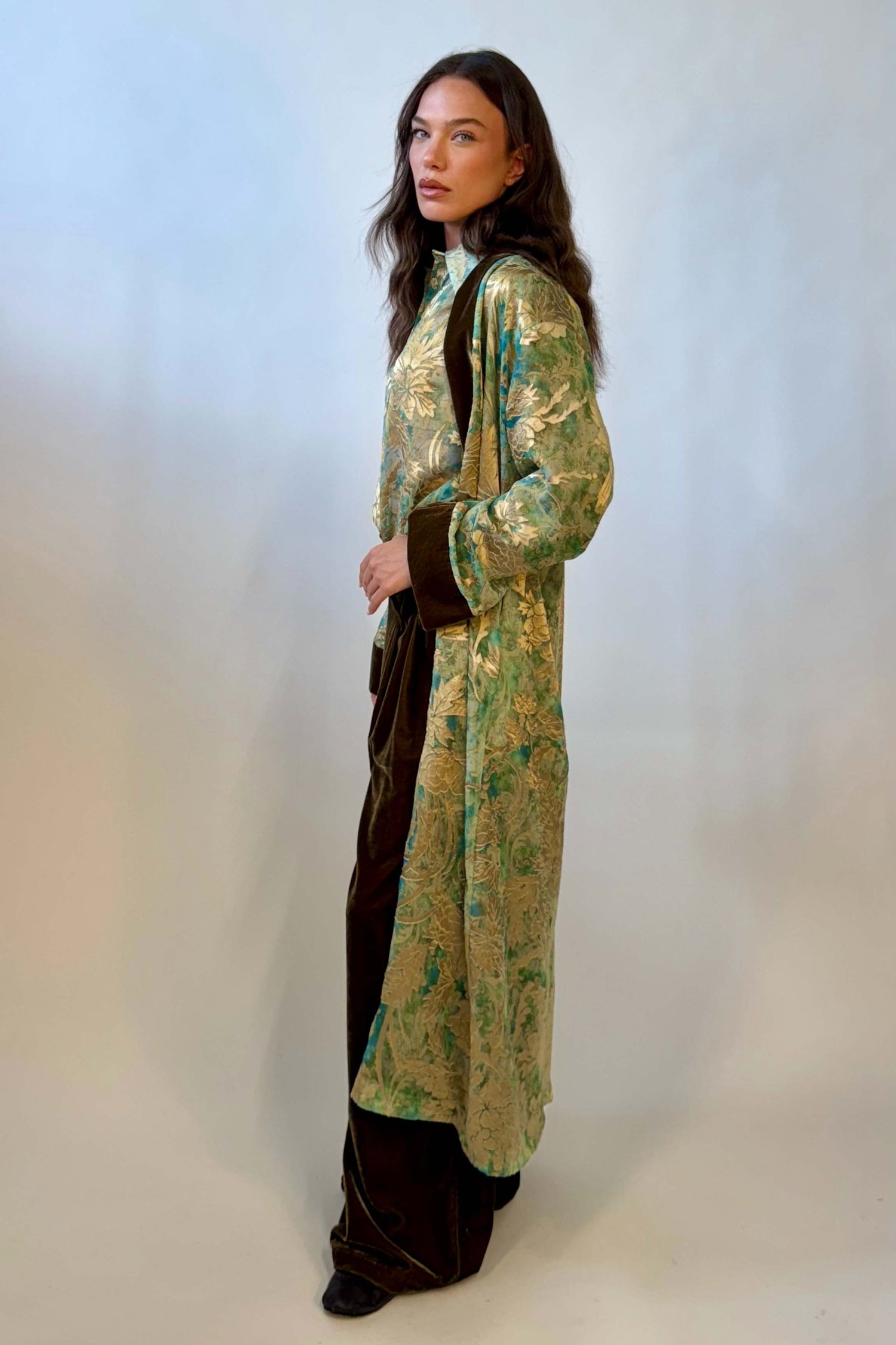 Kimono Extra Lungo Velluto Devoré