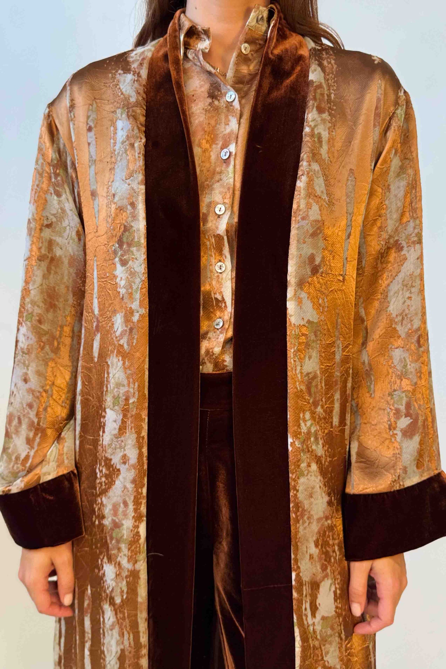 Kimono Extra Lungo Velluto Devoré