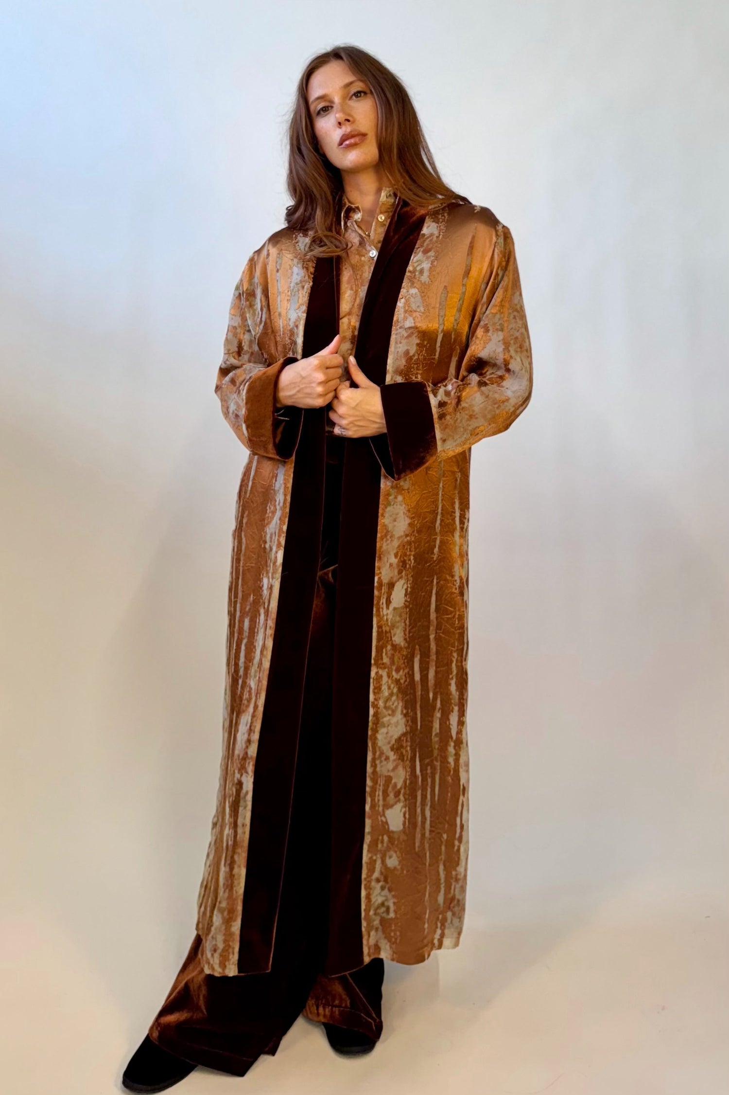 Kimono Extra Lungo Velluto Devoré