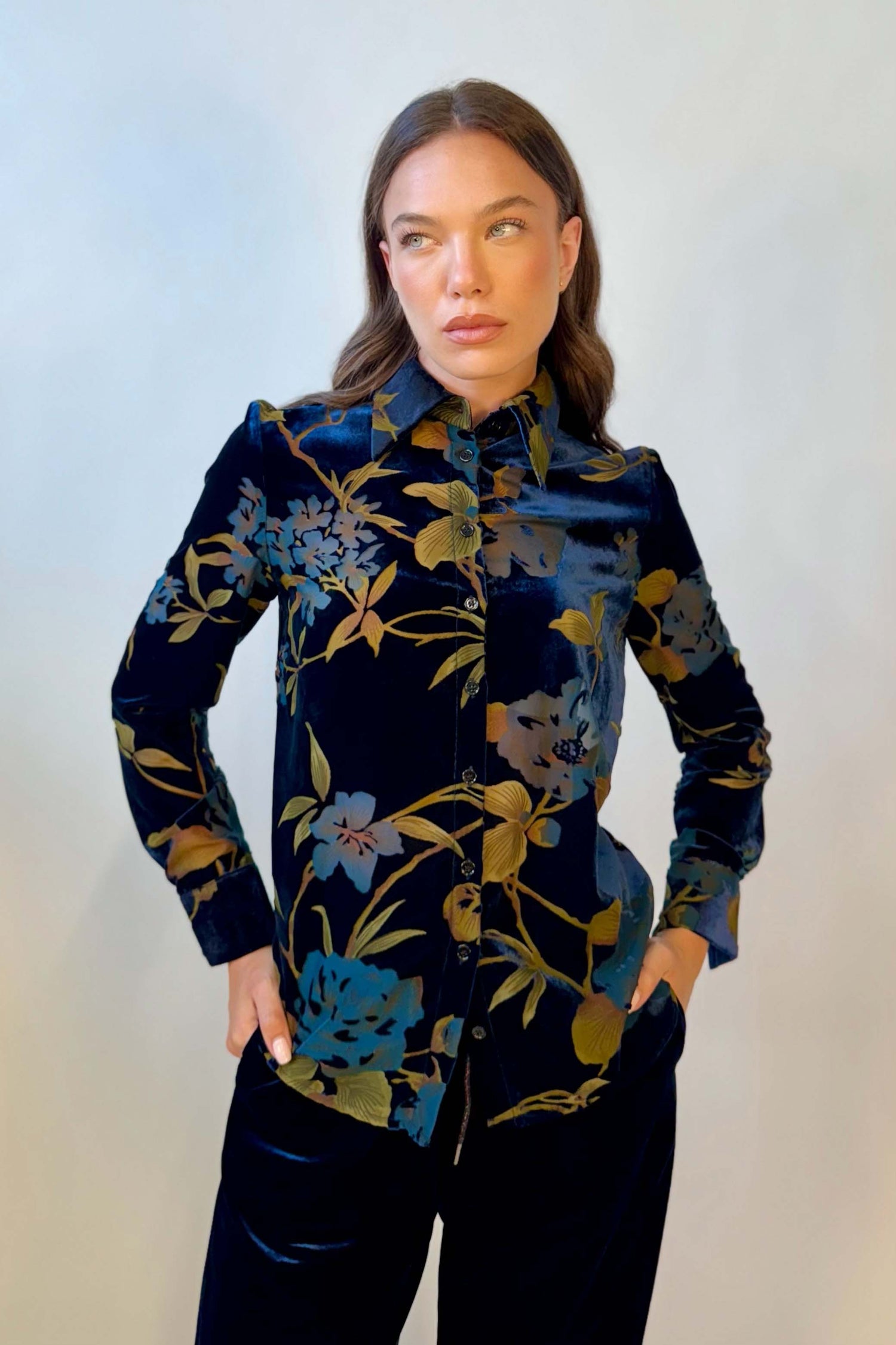 Camicia Velluto Devoré