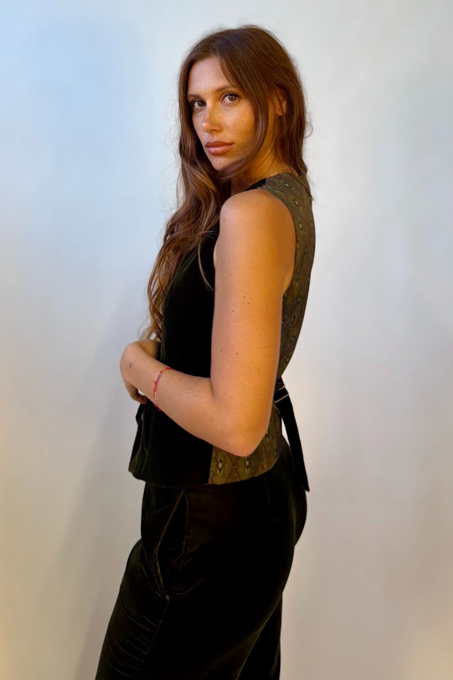 Gilet Velluto Liscio a Completo