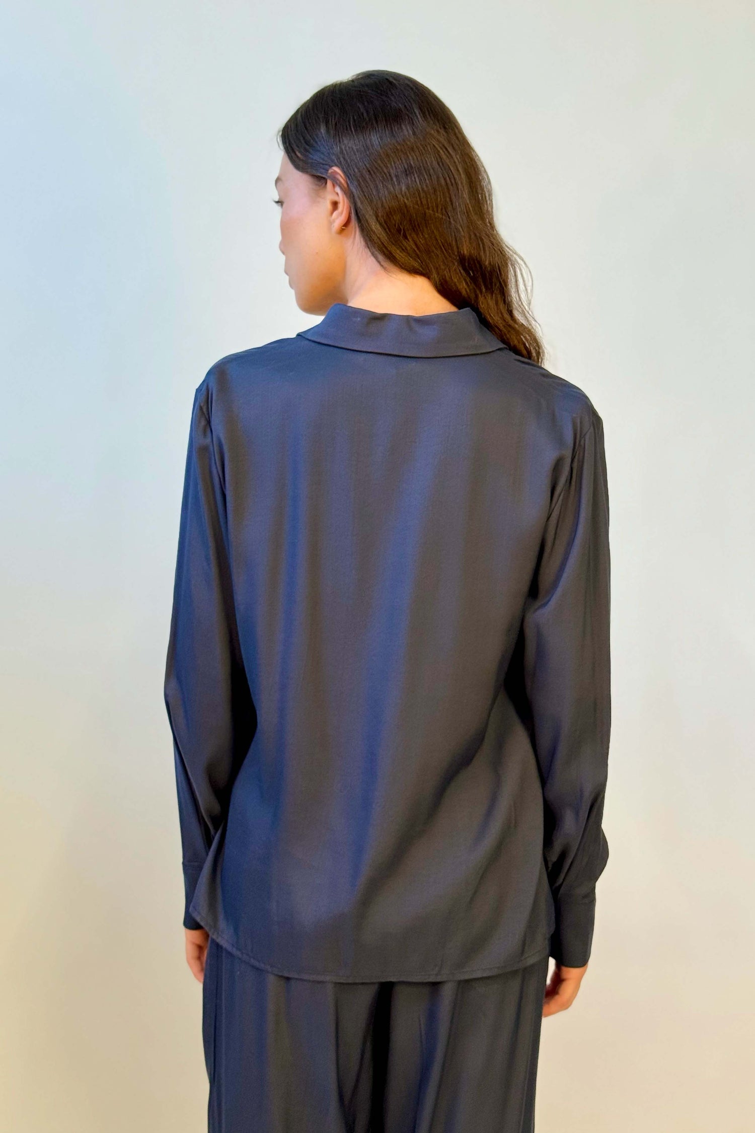 Camicia Viscosa Collo Uomo