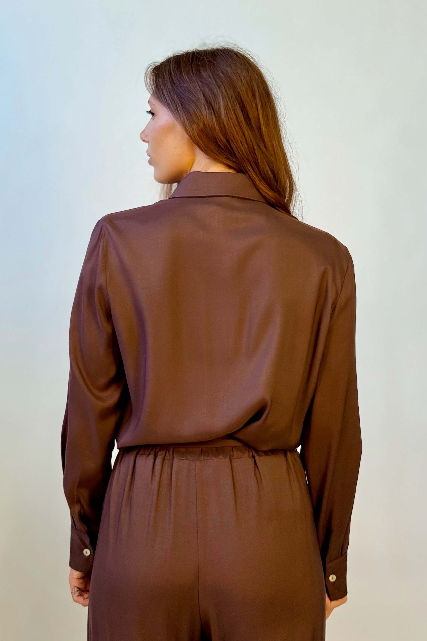 Camicia Viscosa Collo Uomo