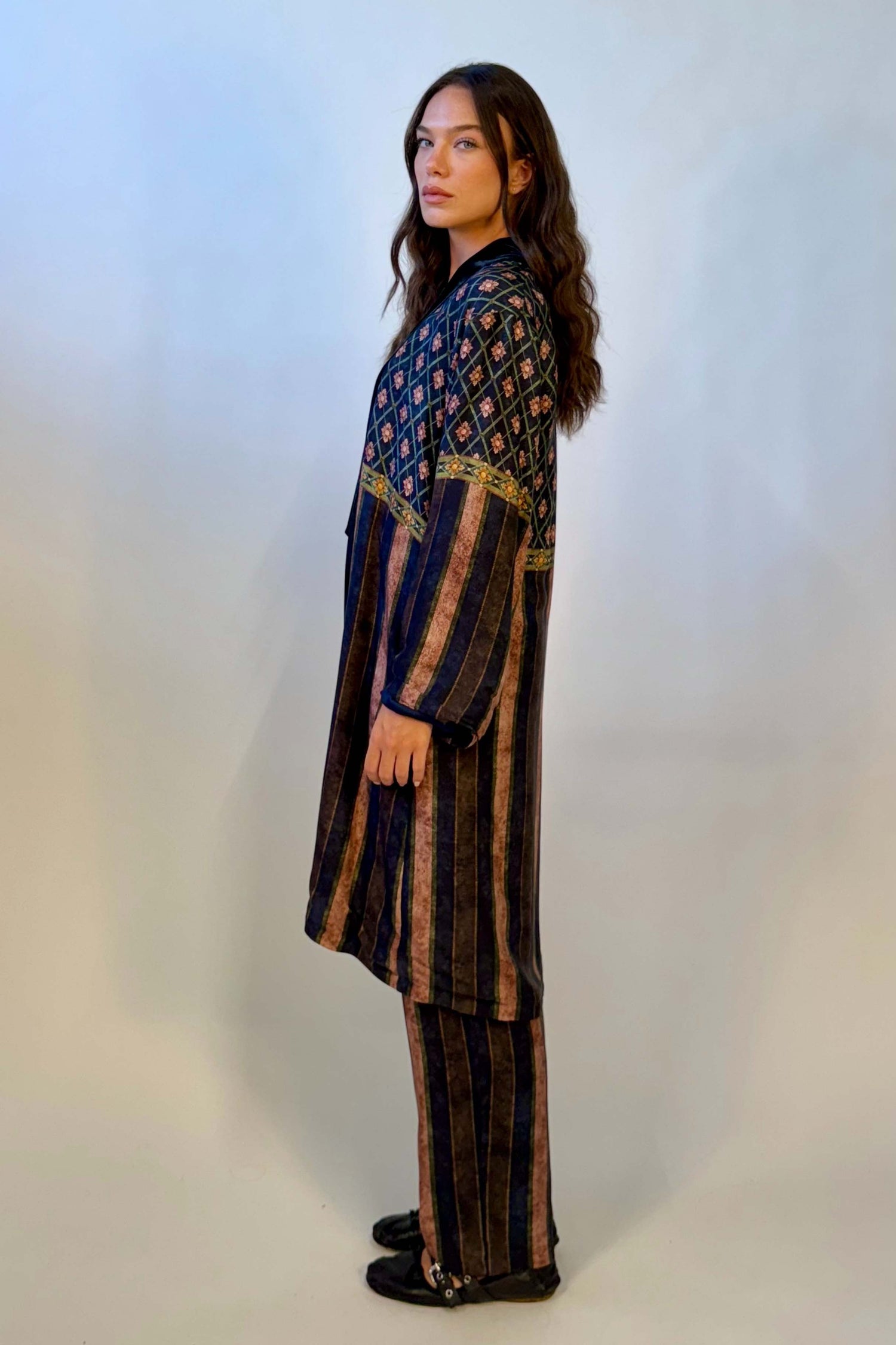 Kimono Bordato Velluto