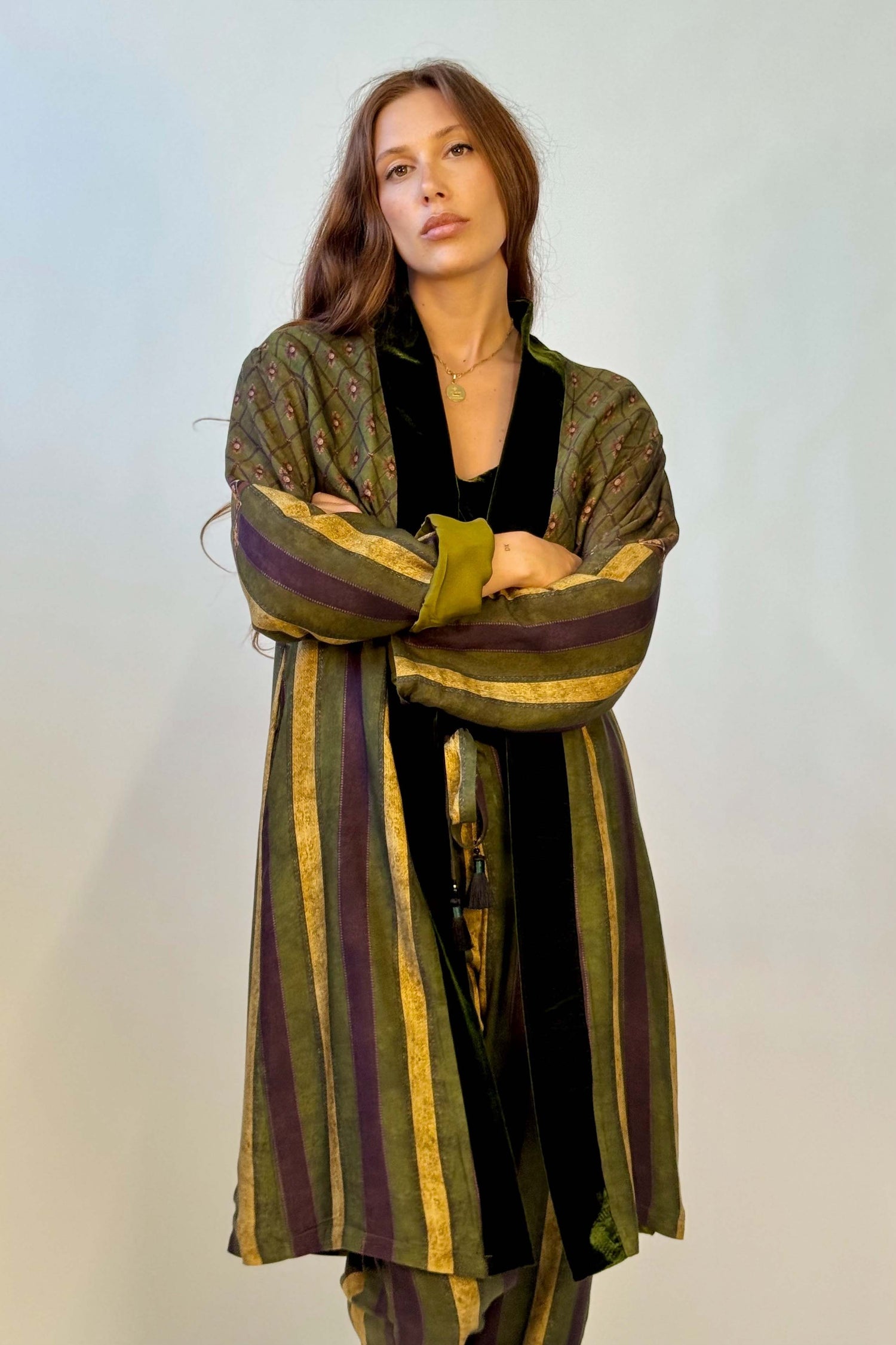 Kimono Bordato Velluto