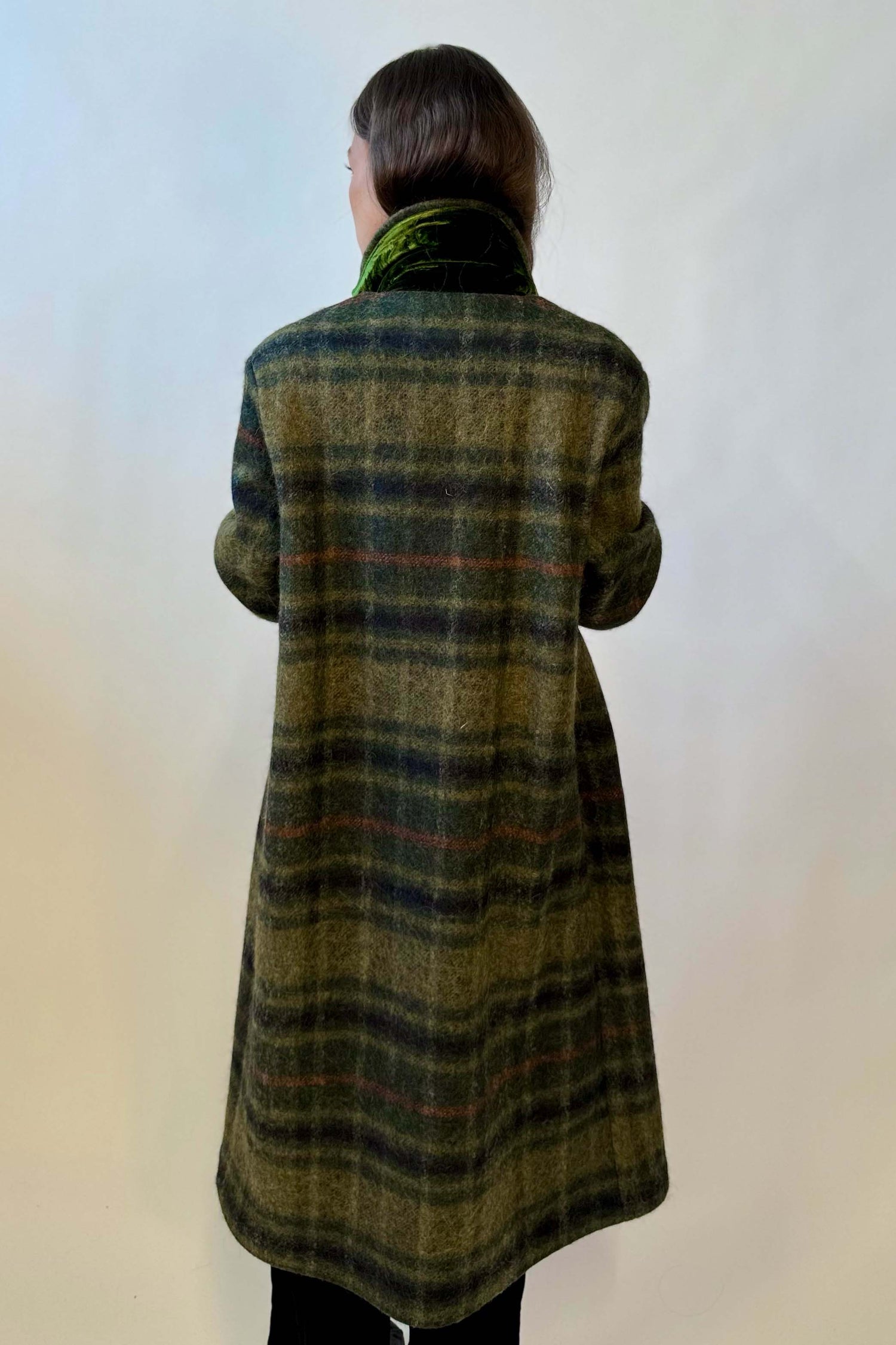 Cappotto Quadri Monopetto