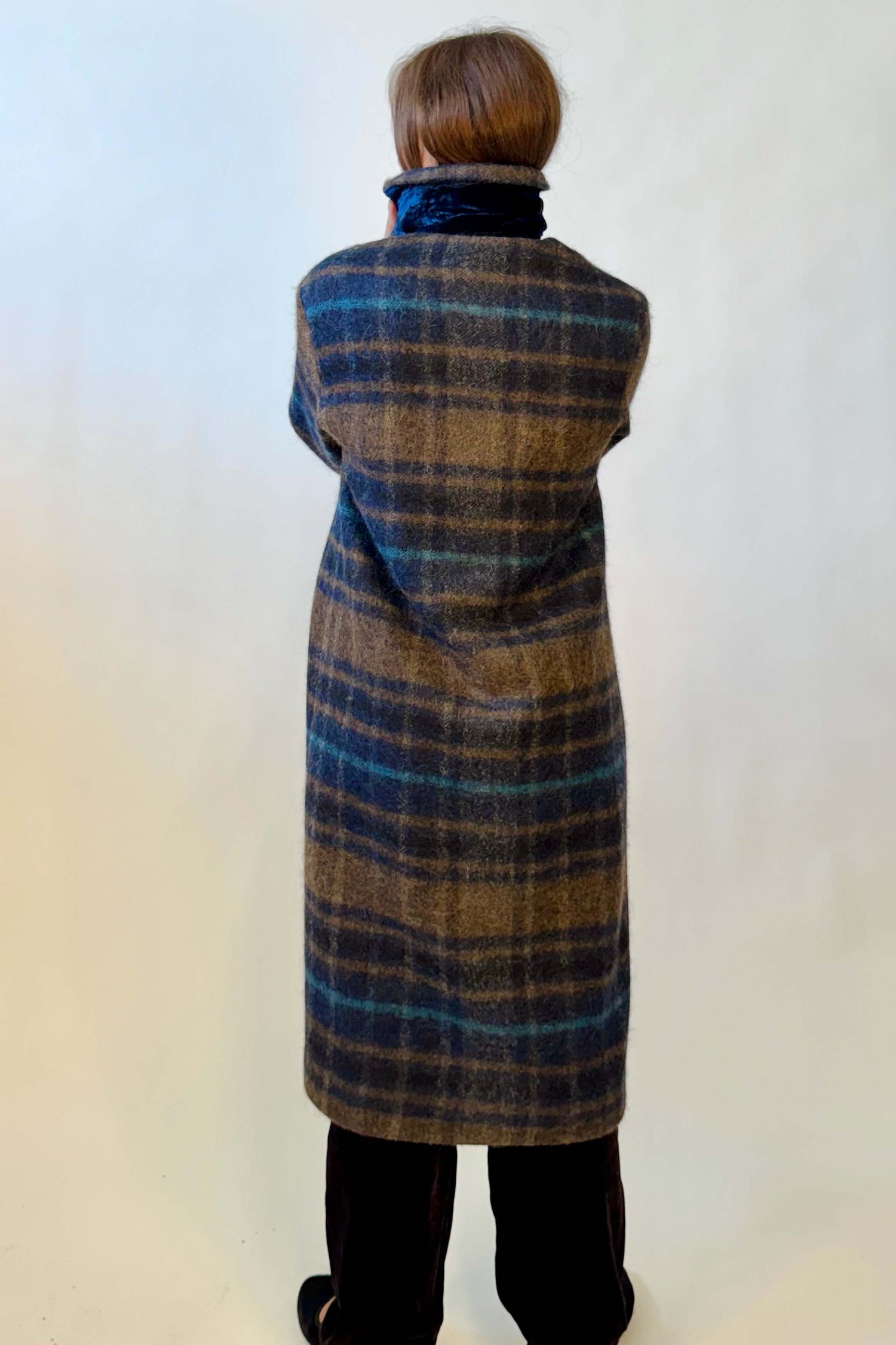 Cappotto Quadri Monopetto