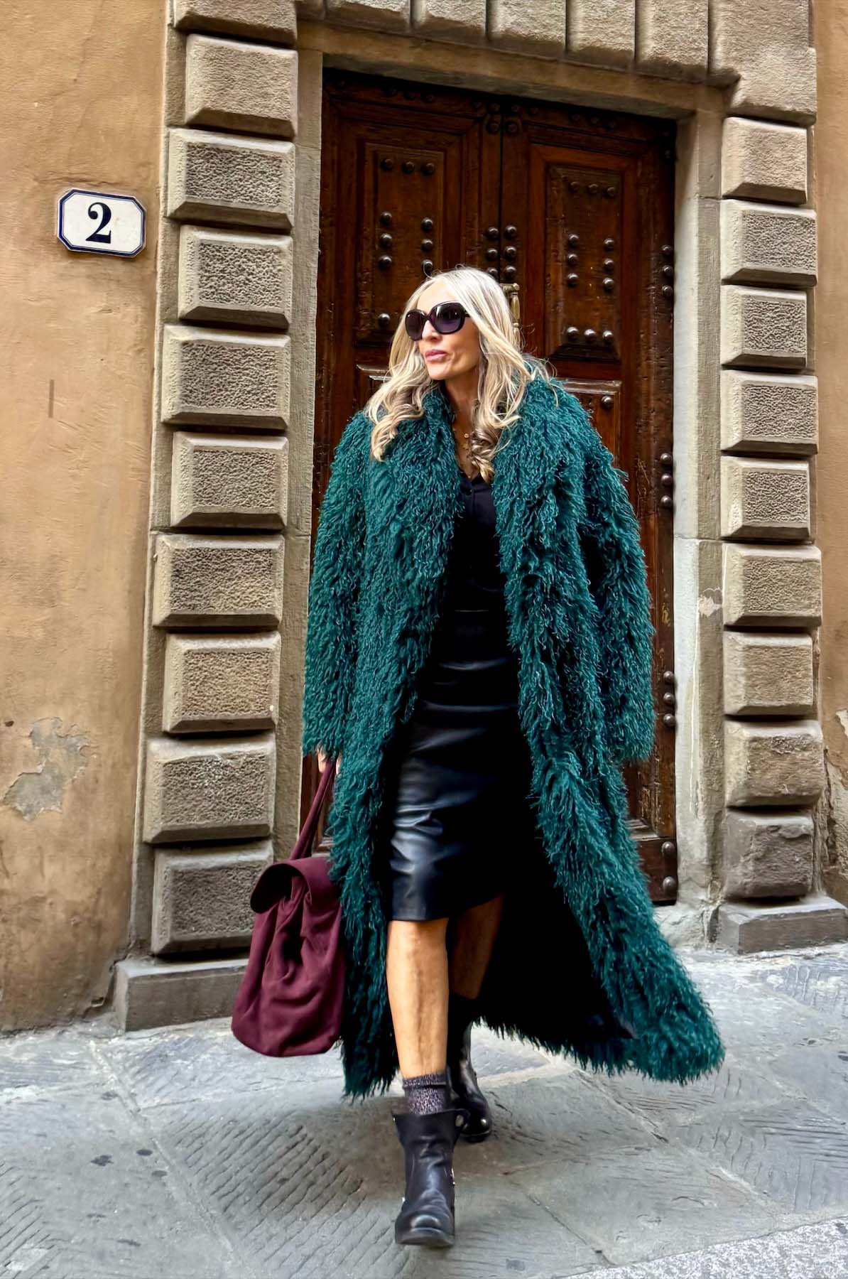 Cappotto ecopelliccia effetto mongolia