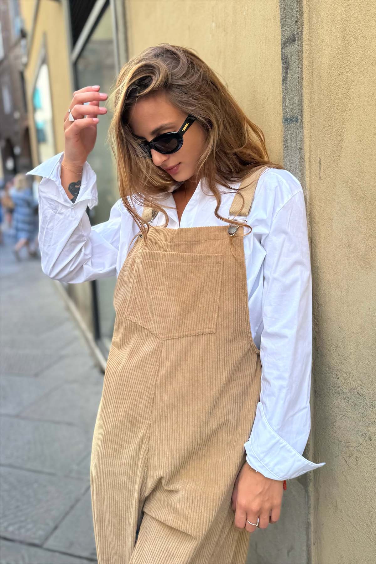 Salopette in velluto a coste