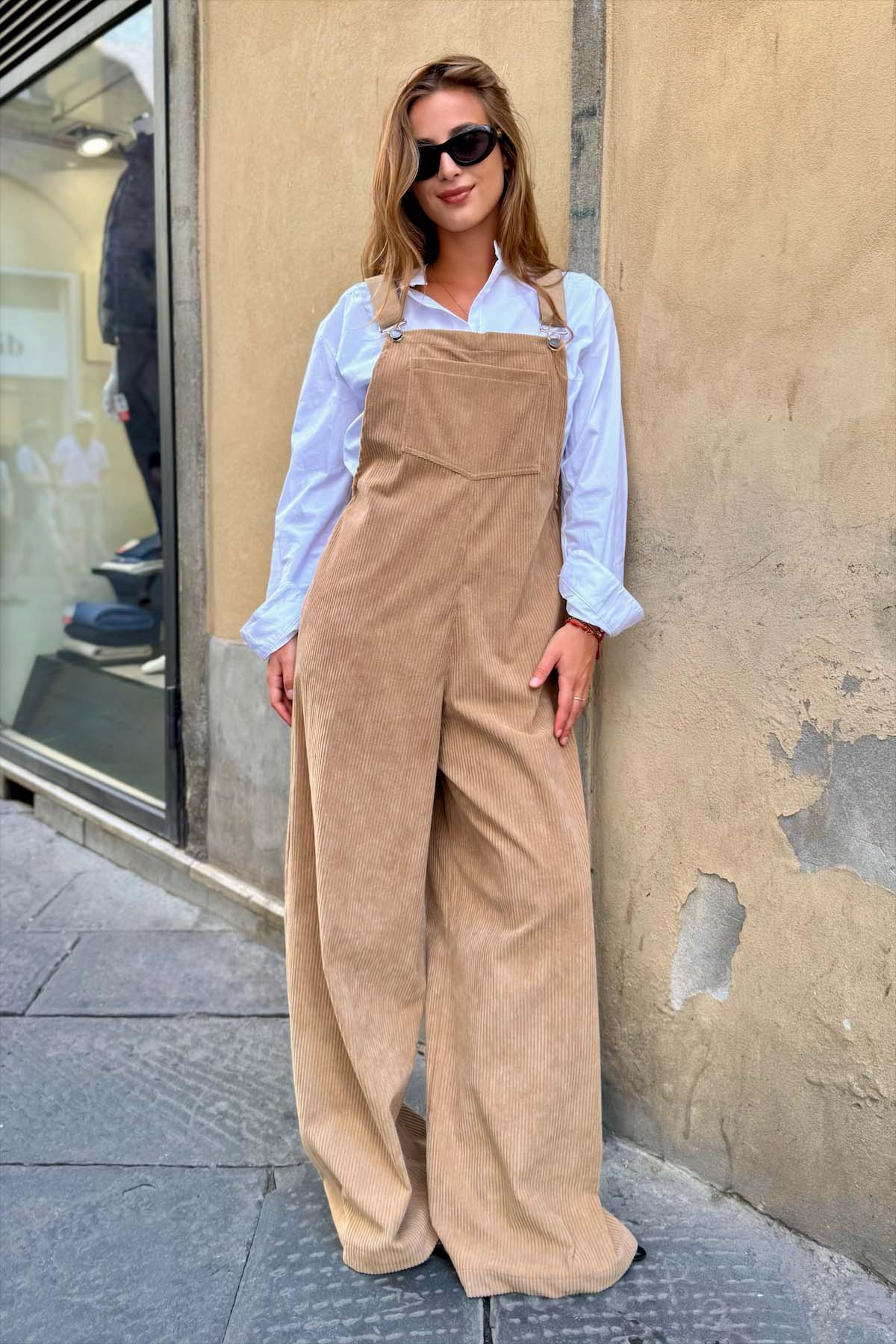 Salopette in velluto a coste