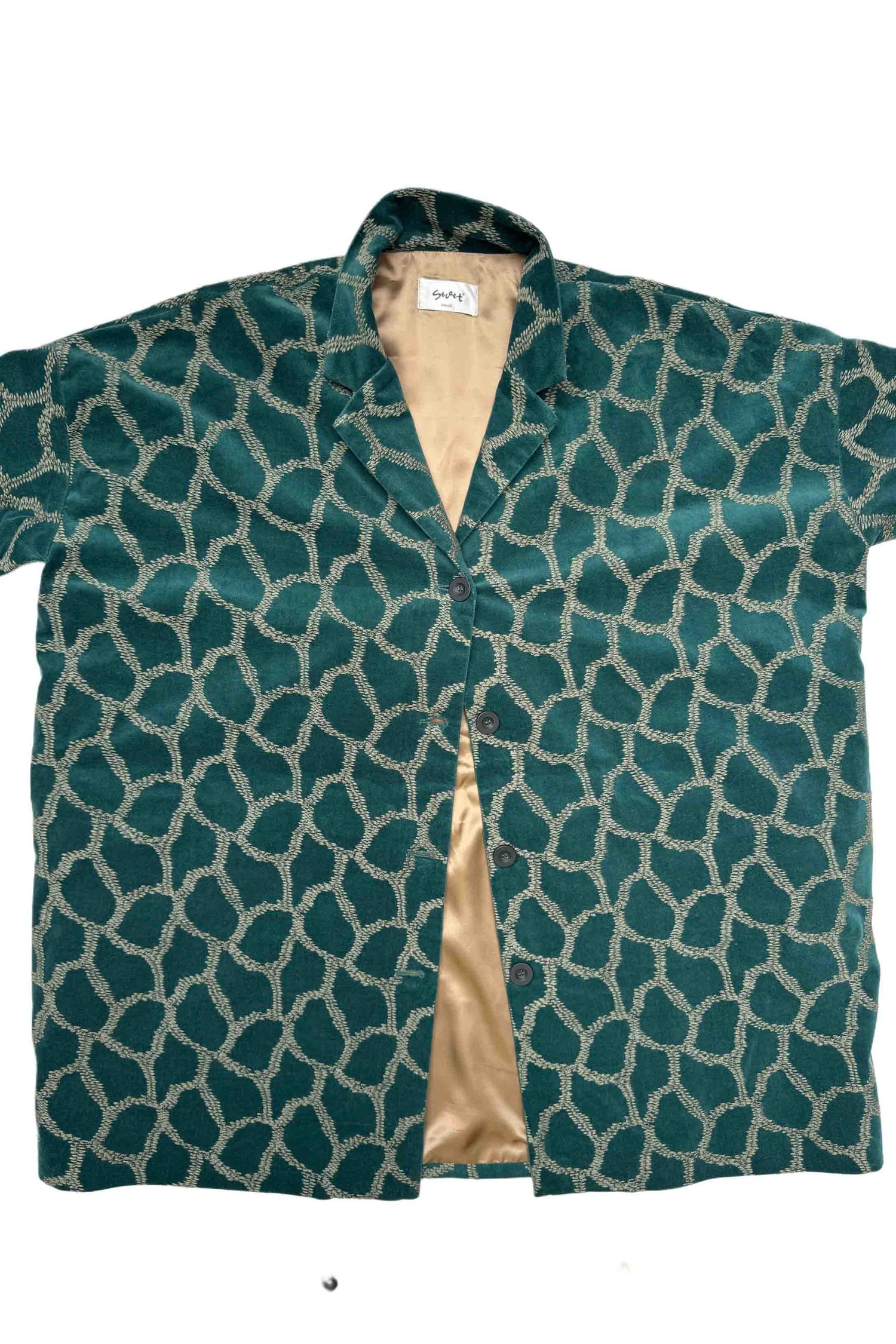 Giacca Kimono Velluto Operato