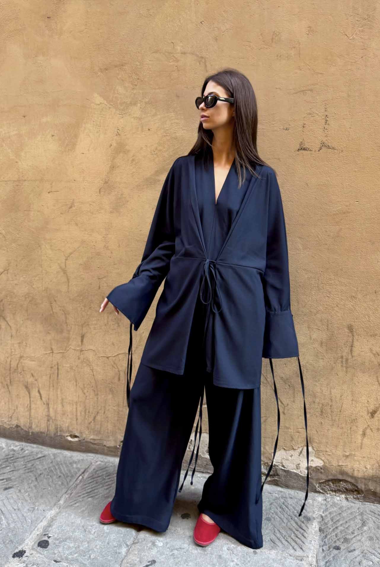 Pantalone a completo kimono Onice