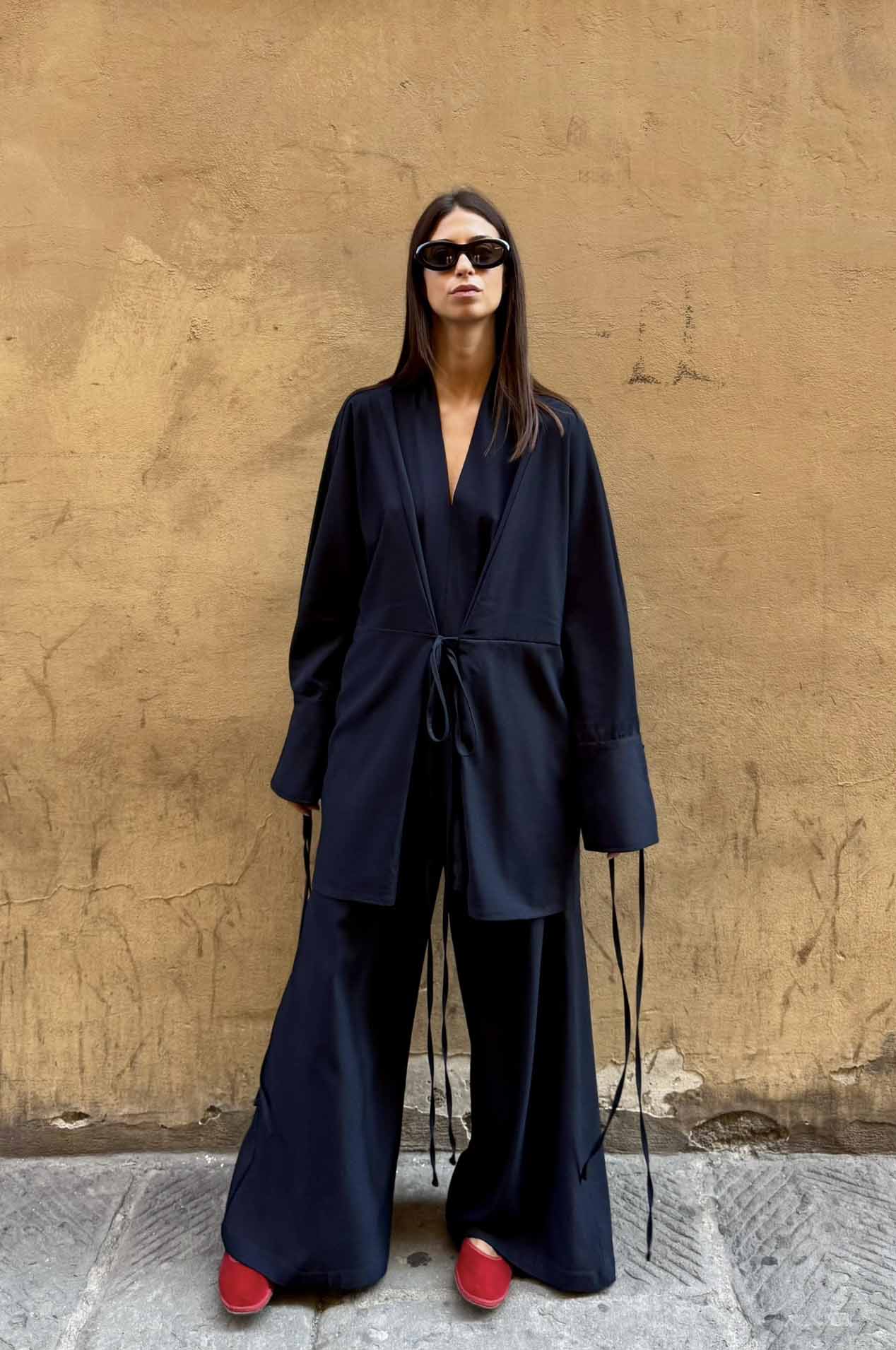 Pantalone a completo kimono Onice