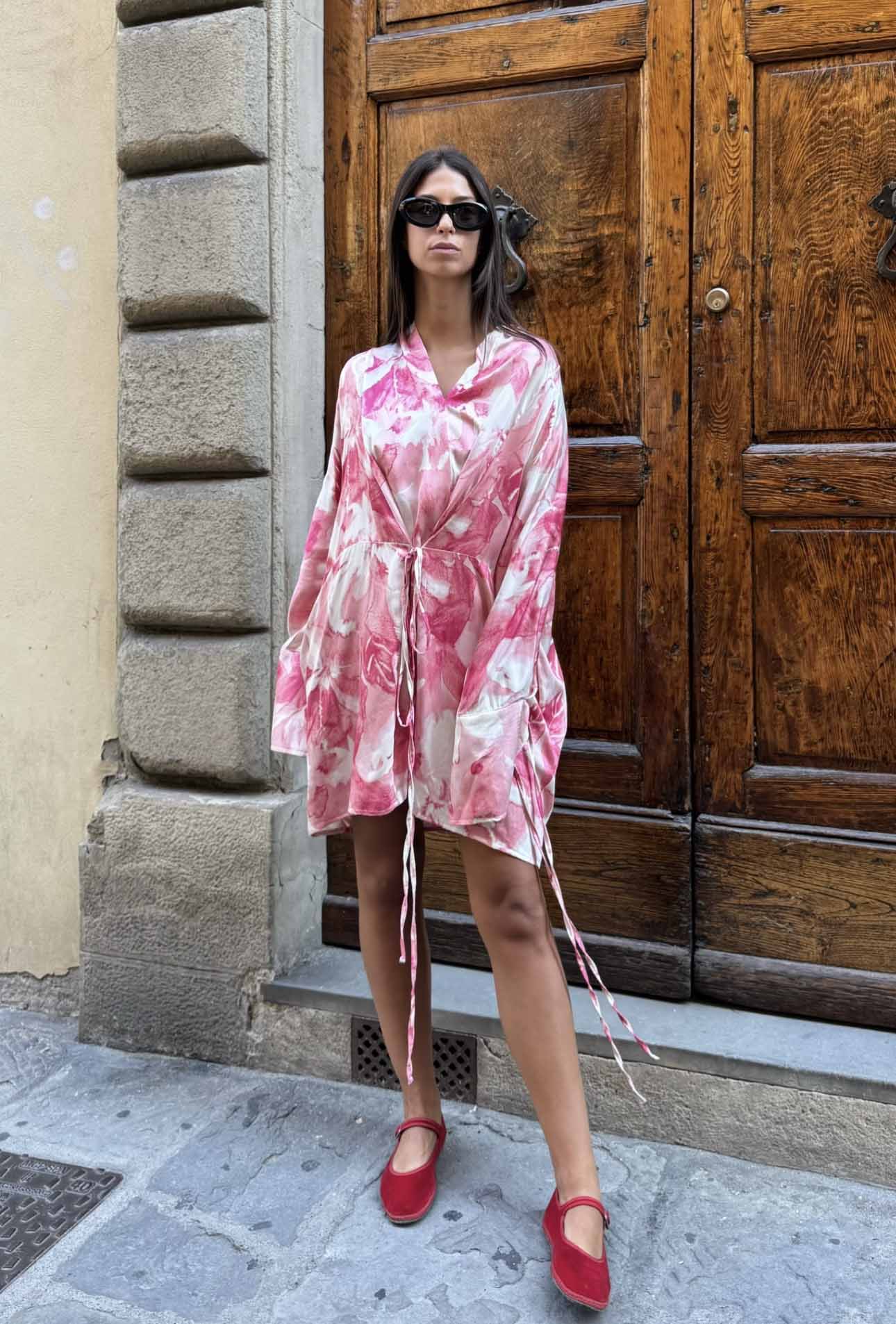 Abito Kimono Corto Flora