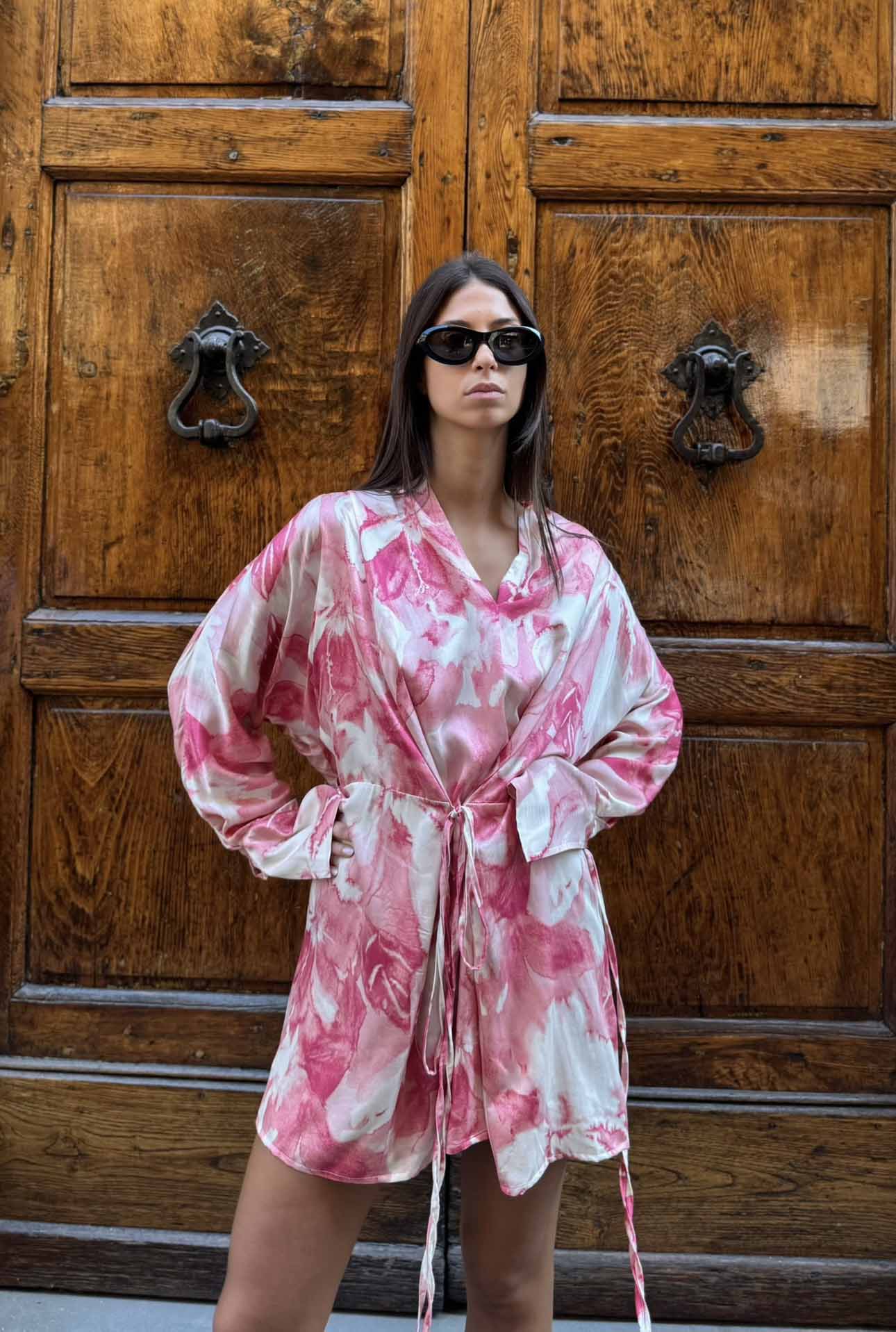 Abito Kimono Corto Flora