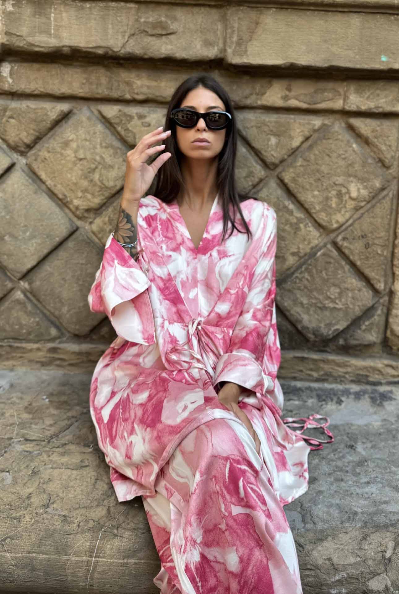 Abito Kimono Corto Flora