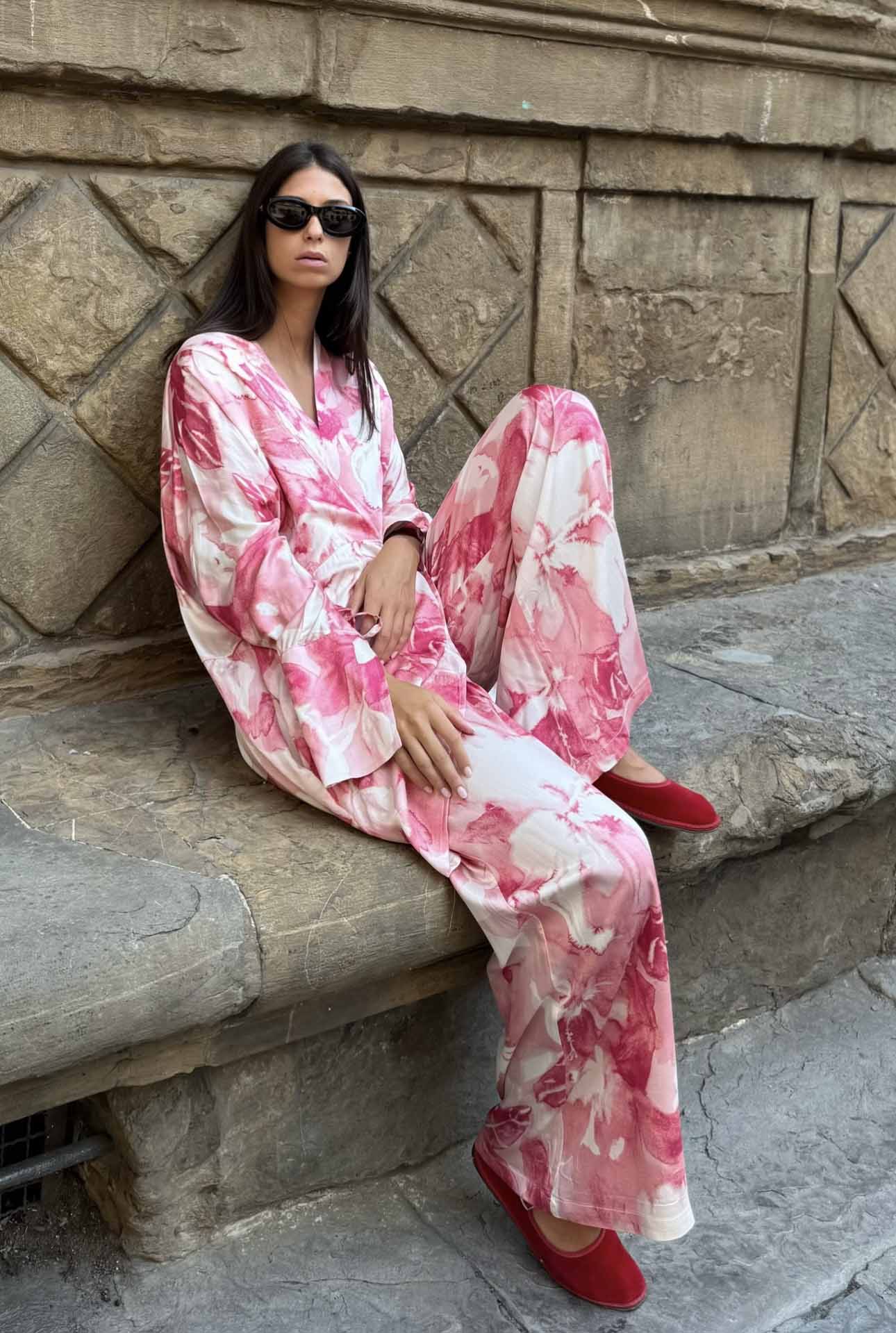 Pantalone a completo kimono Flora