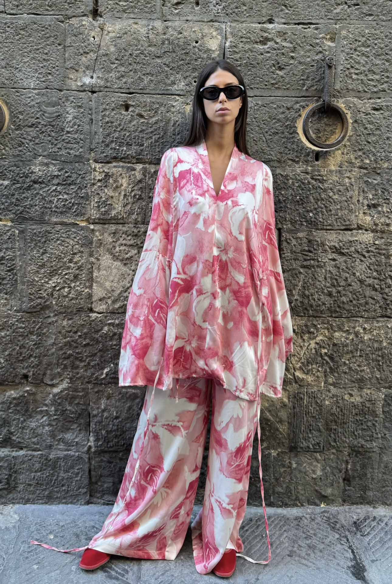 Pantalone a completo kimono Flora