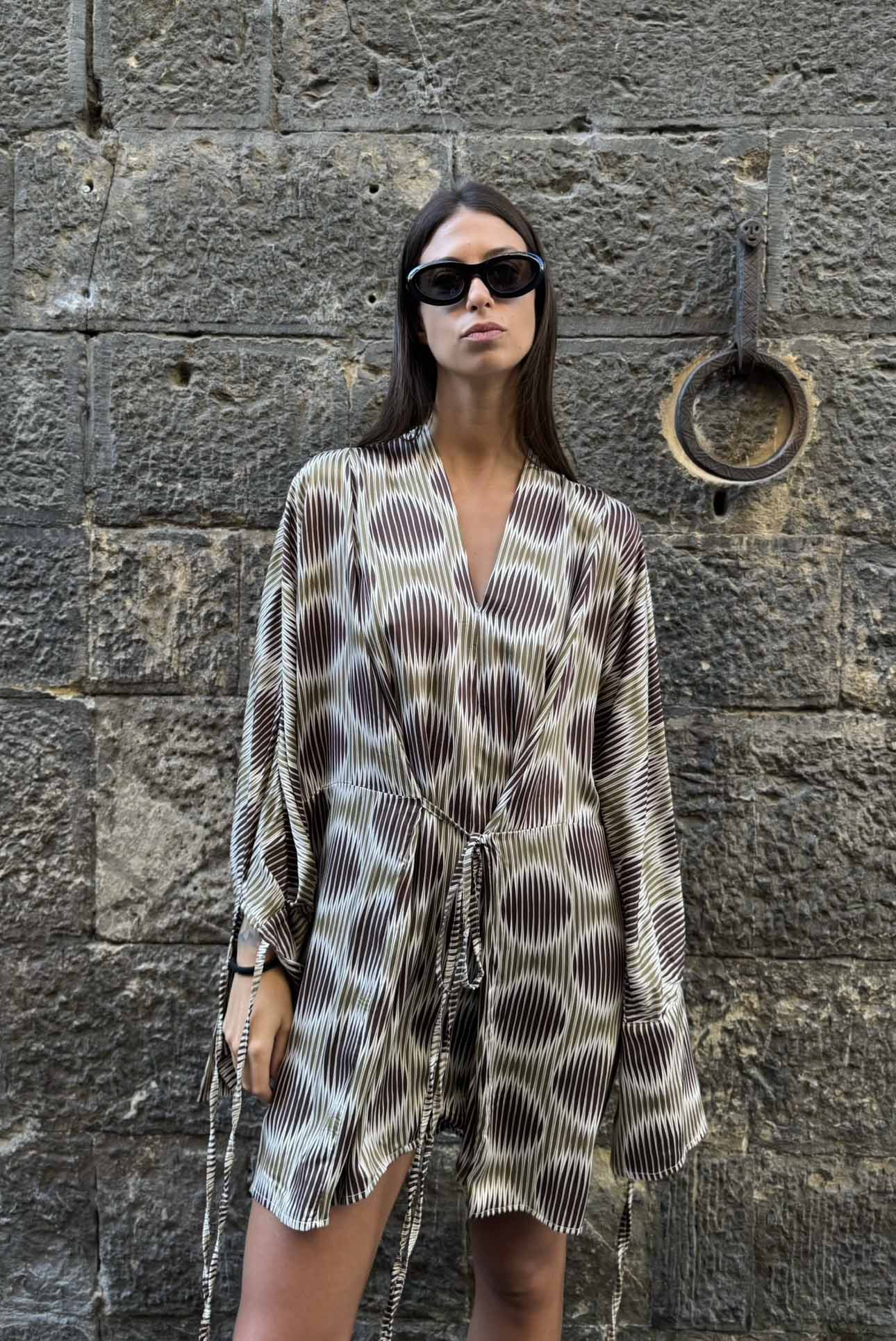 Abito Kimono Corto Ambra
