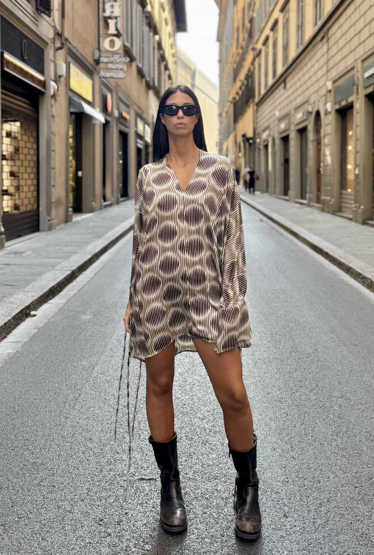 Abito Kimono Corto Ambra