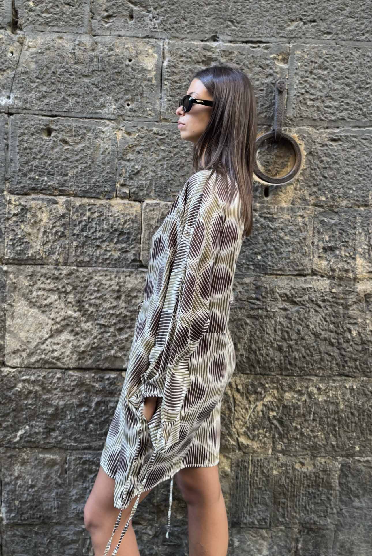 Abito Kimono Corto Ambra