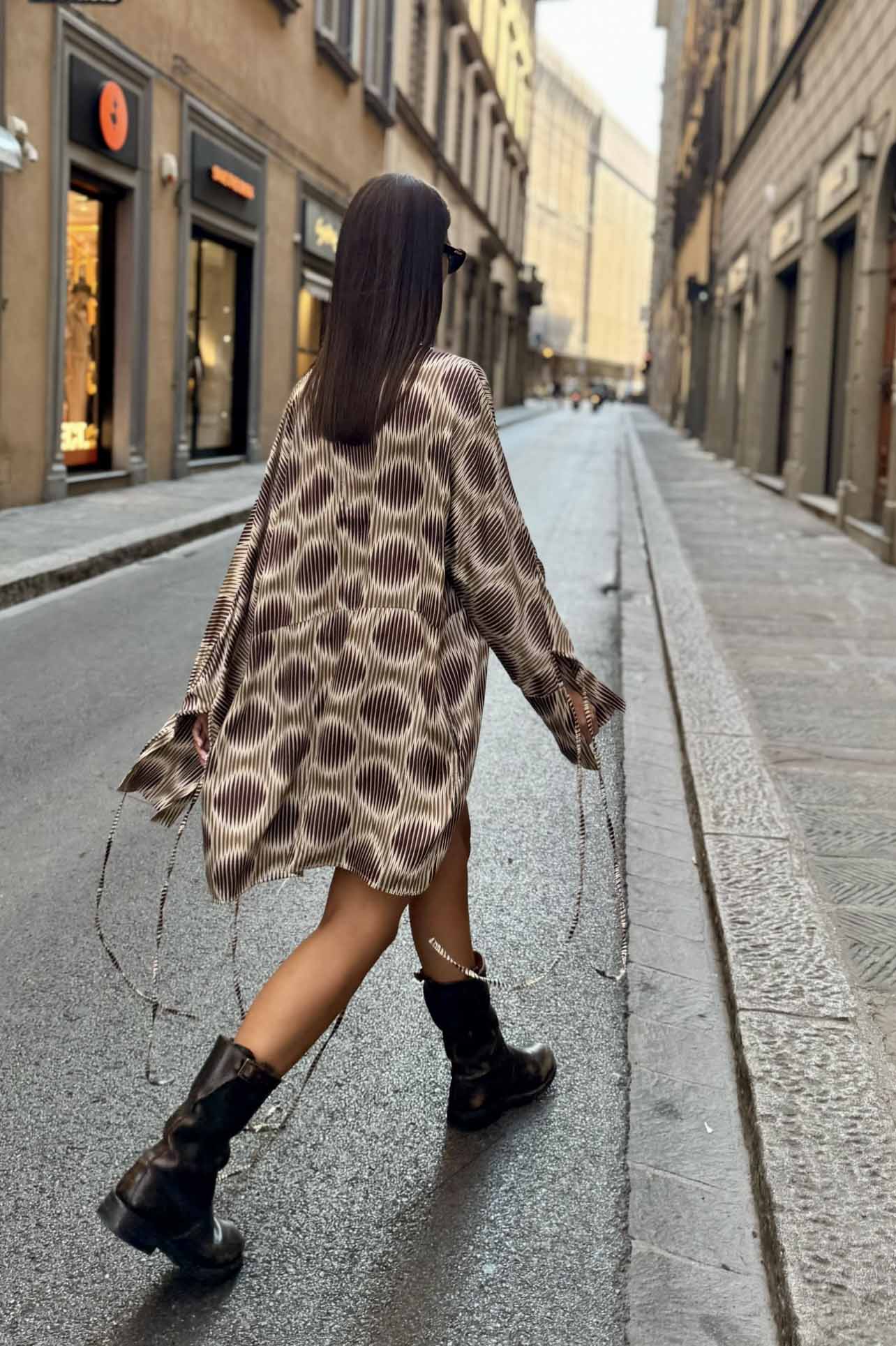 Abito Kimono Corto Ambra