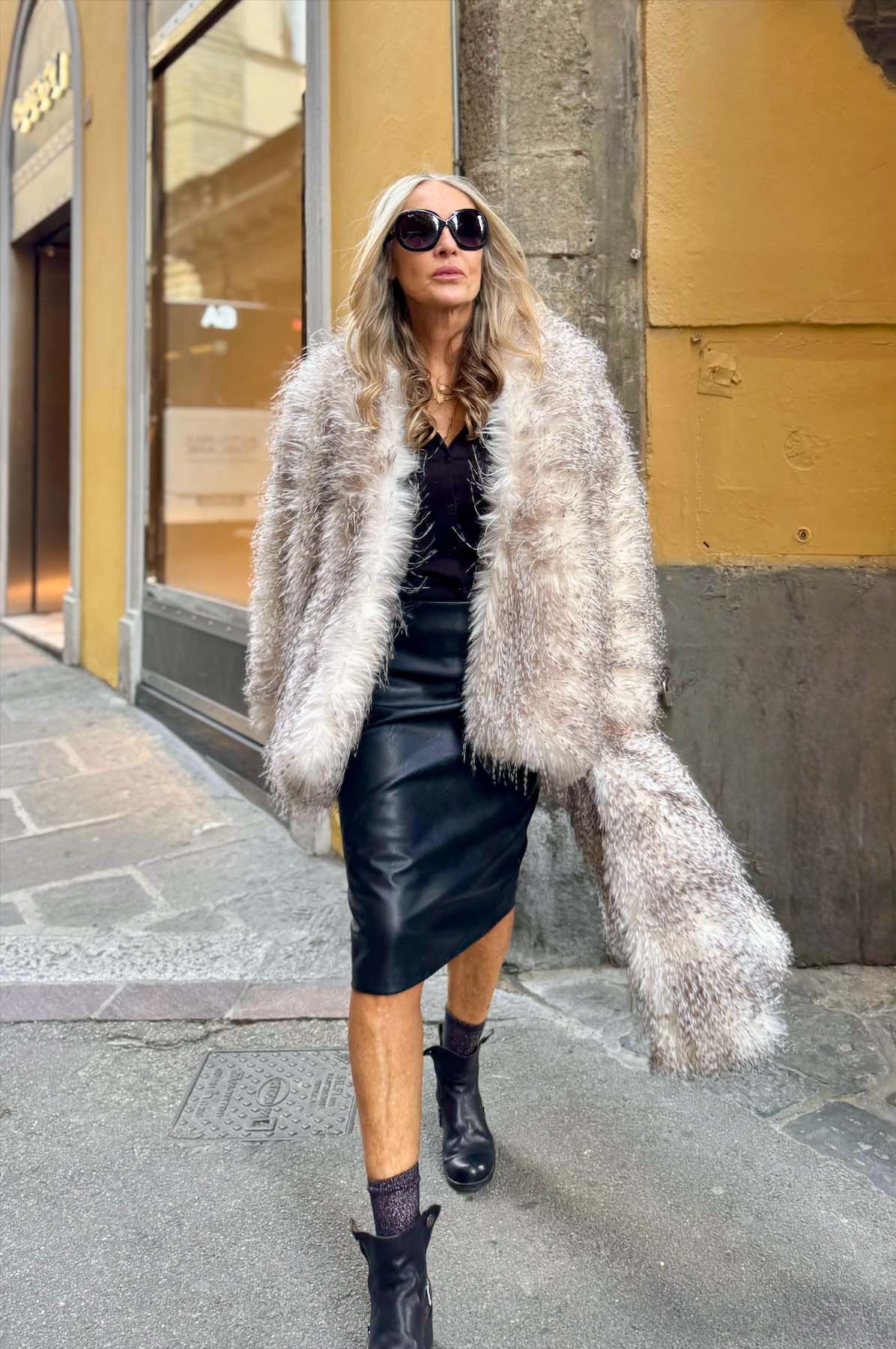 Giacca Ecopelliccia effetto piumato White