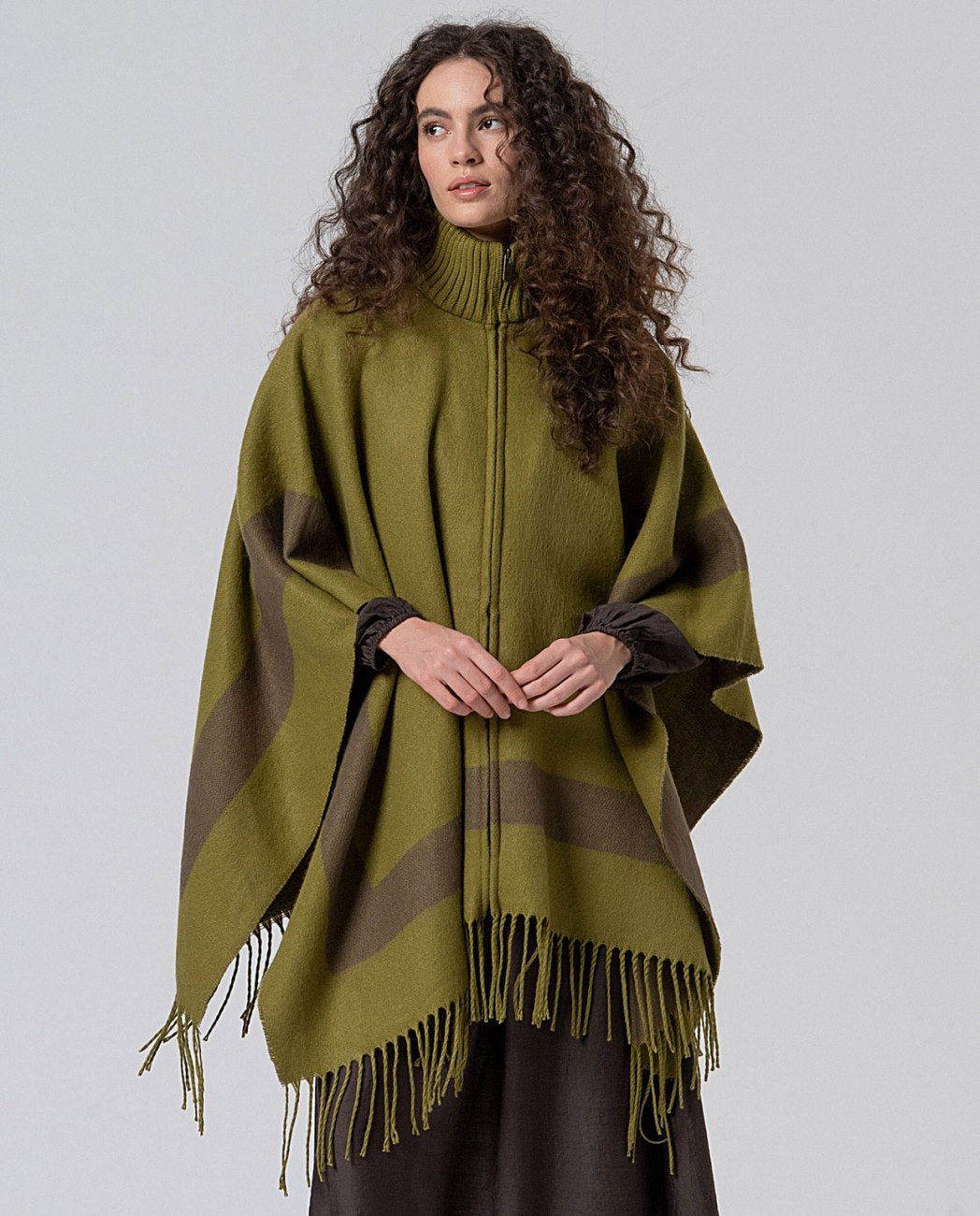 Poncho in Tessuto
