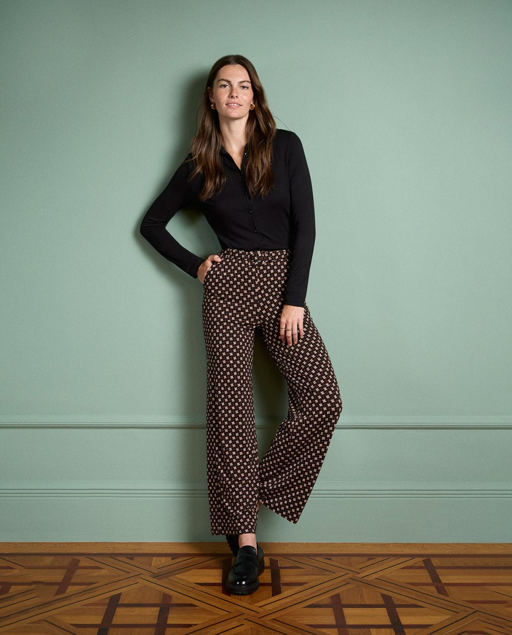 Pantalone Elasticizzato Micro fantasia