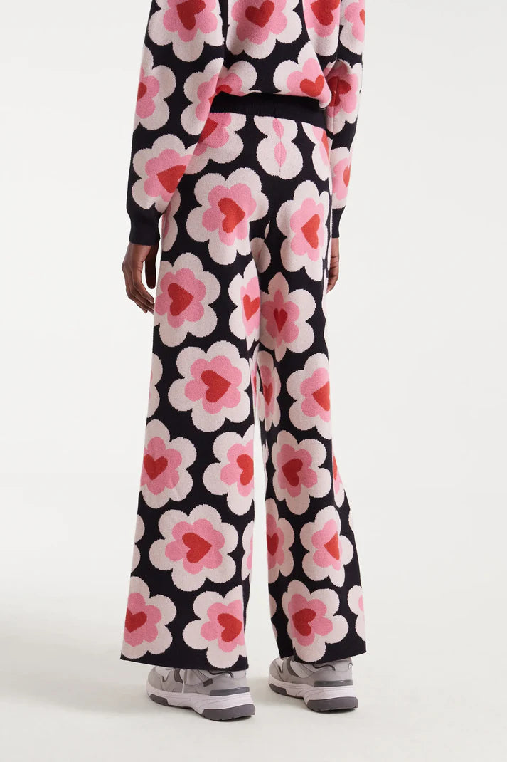 Pantaloni in maglia jacquard con stampa SweetHeart