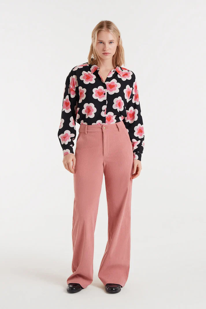 Camicia con stampa a cuore