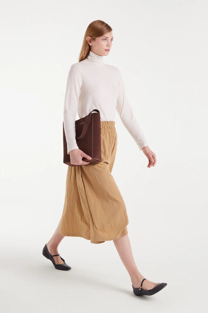 Maglietta a collo alto bianca