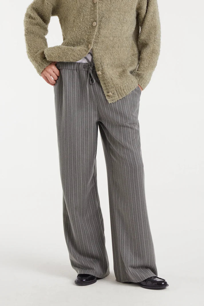 Pantalone gessato grigio