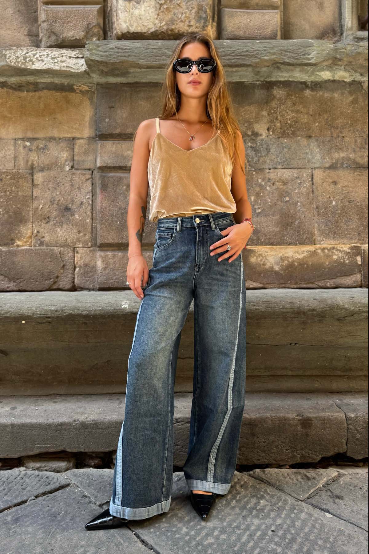 Jeans bande laterali