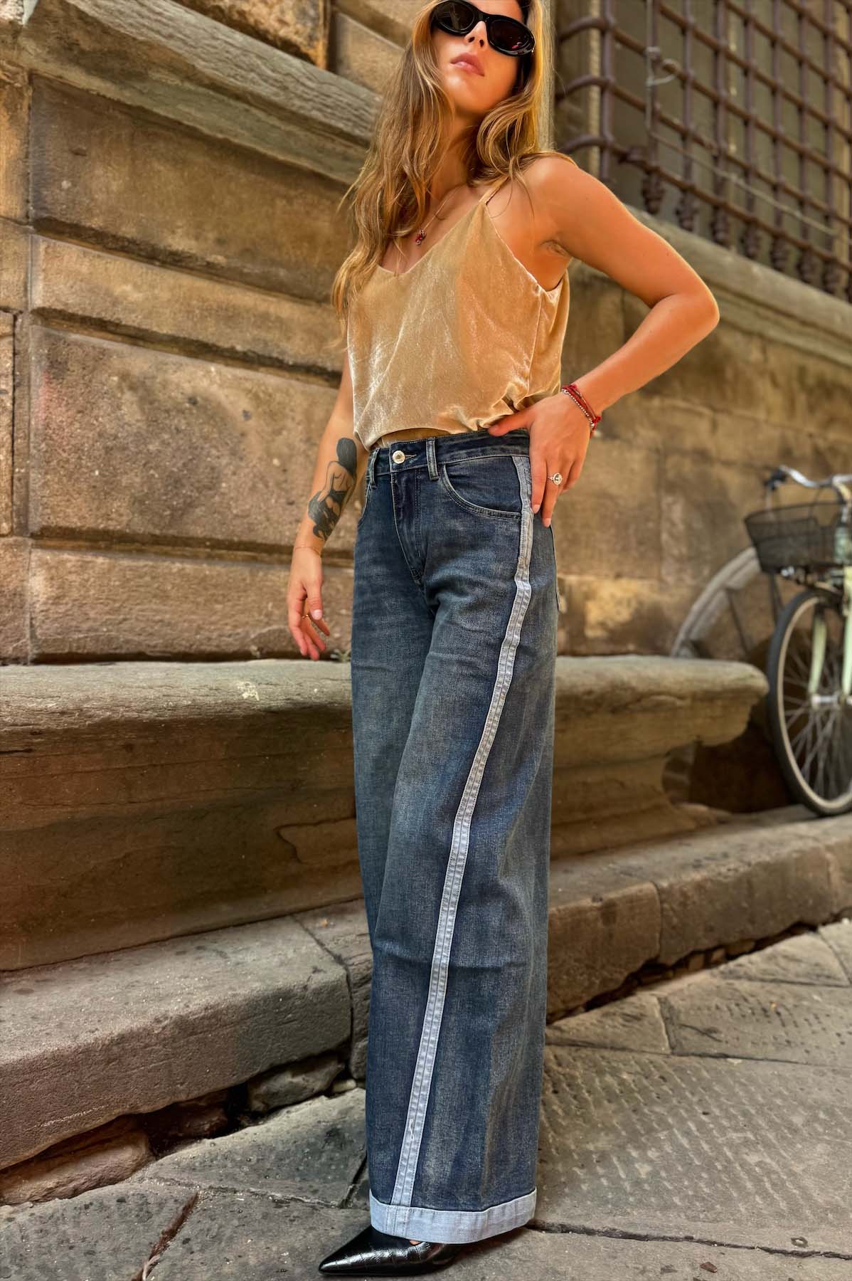 Jeans bande laterali