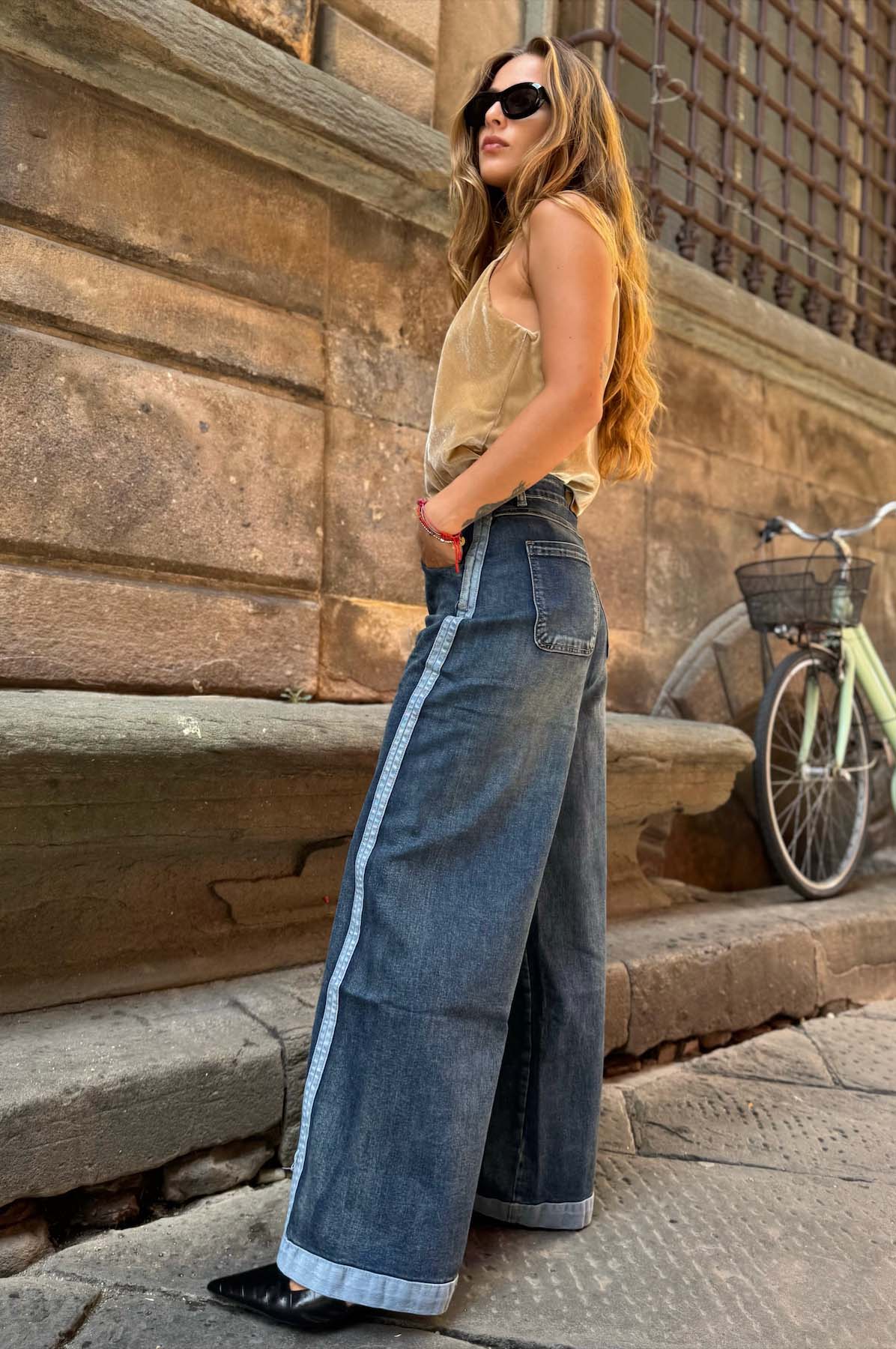 Jeans bande laterali