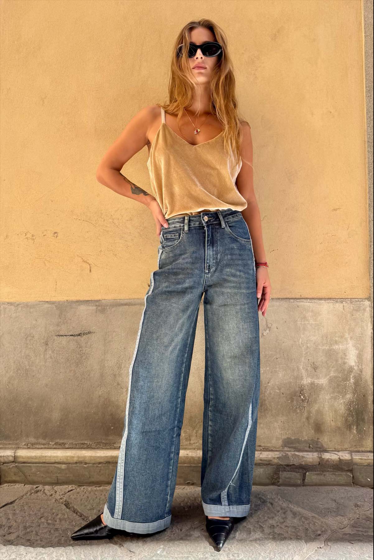Jeans bande laterali