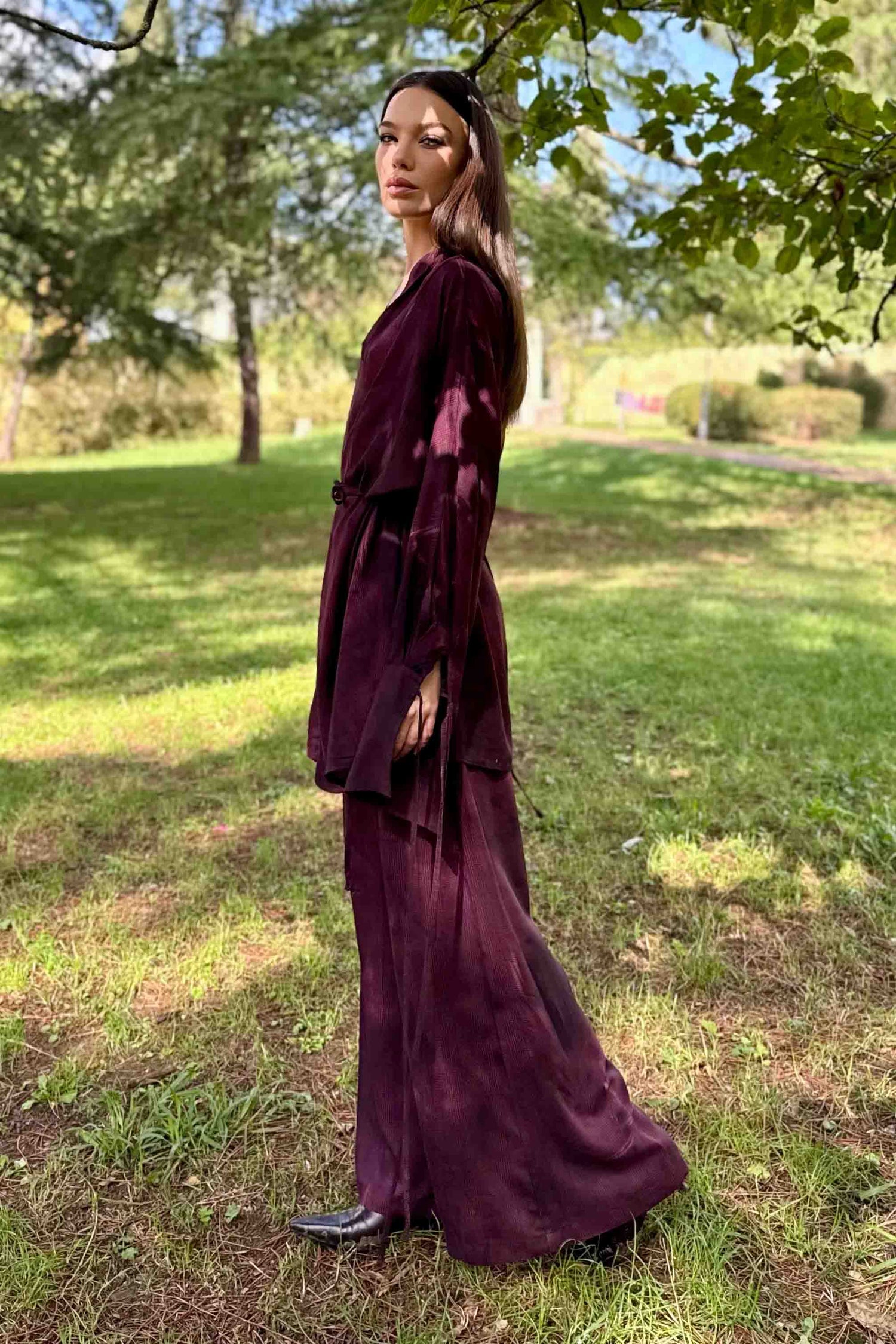 Pantalone a completo kimono Rubino