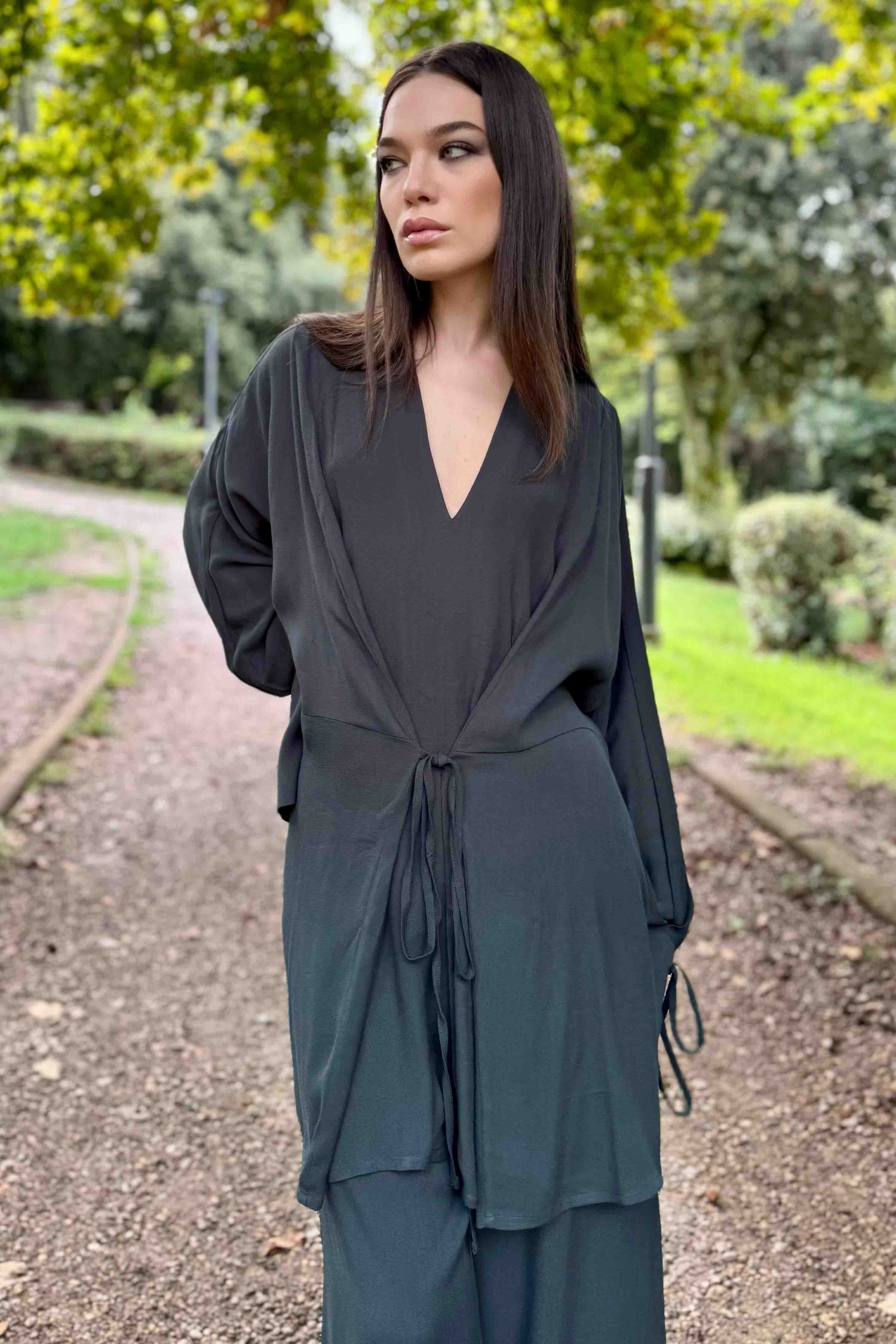 Abito Kimono Corto Smeraldo