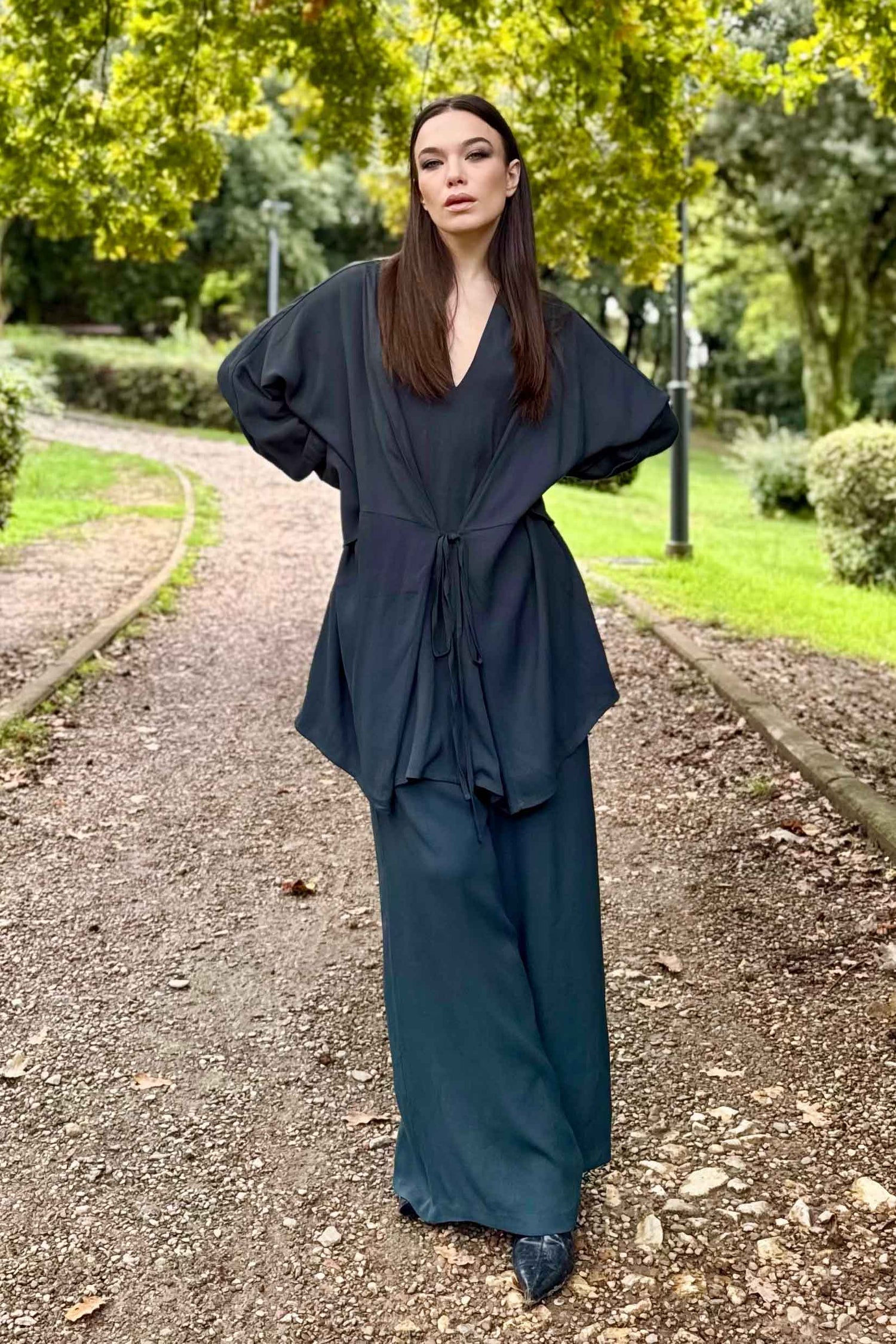 Abito Kimono Corto Smeraldo