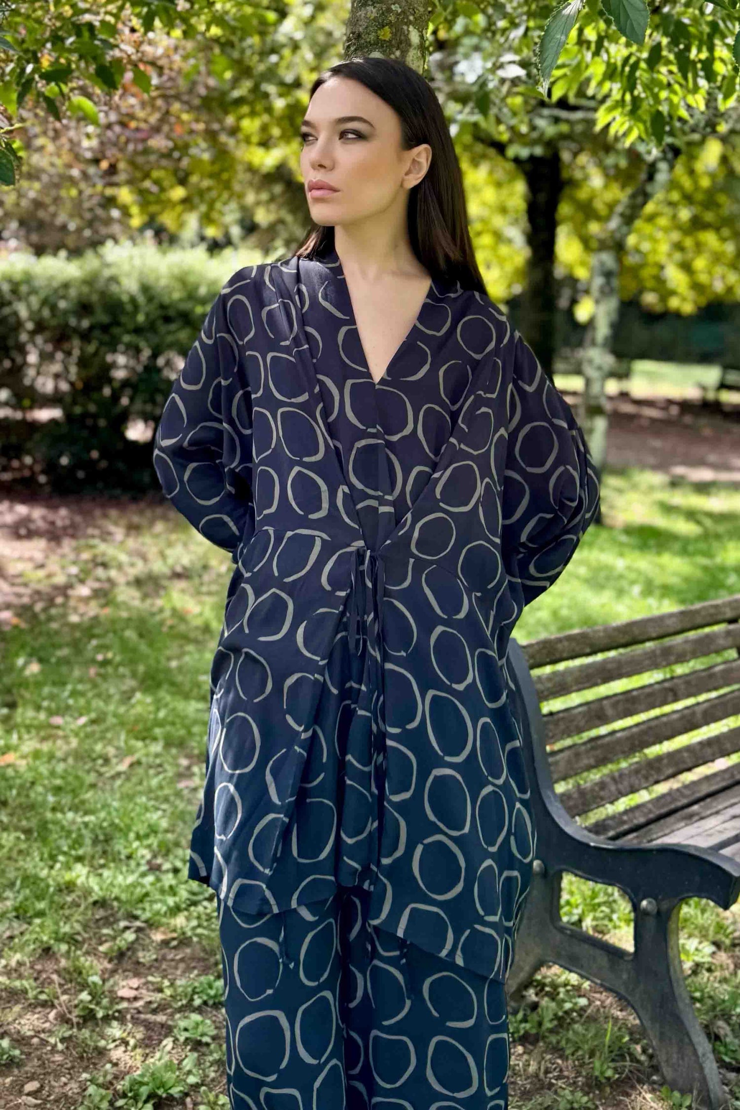 Abito Kimono Corto Zaffiro